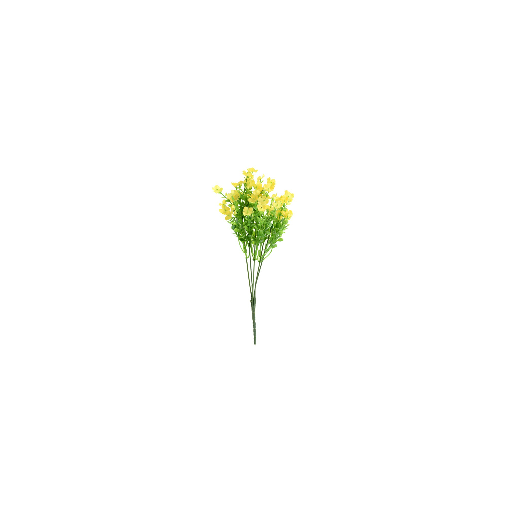 Selyemvirágcsokor 31 cm mini virágokkal sárga