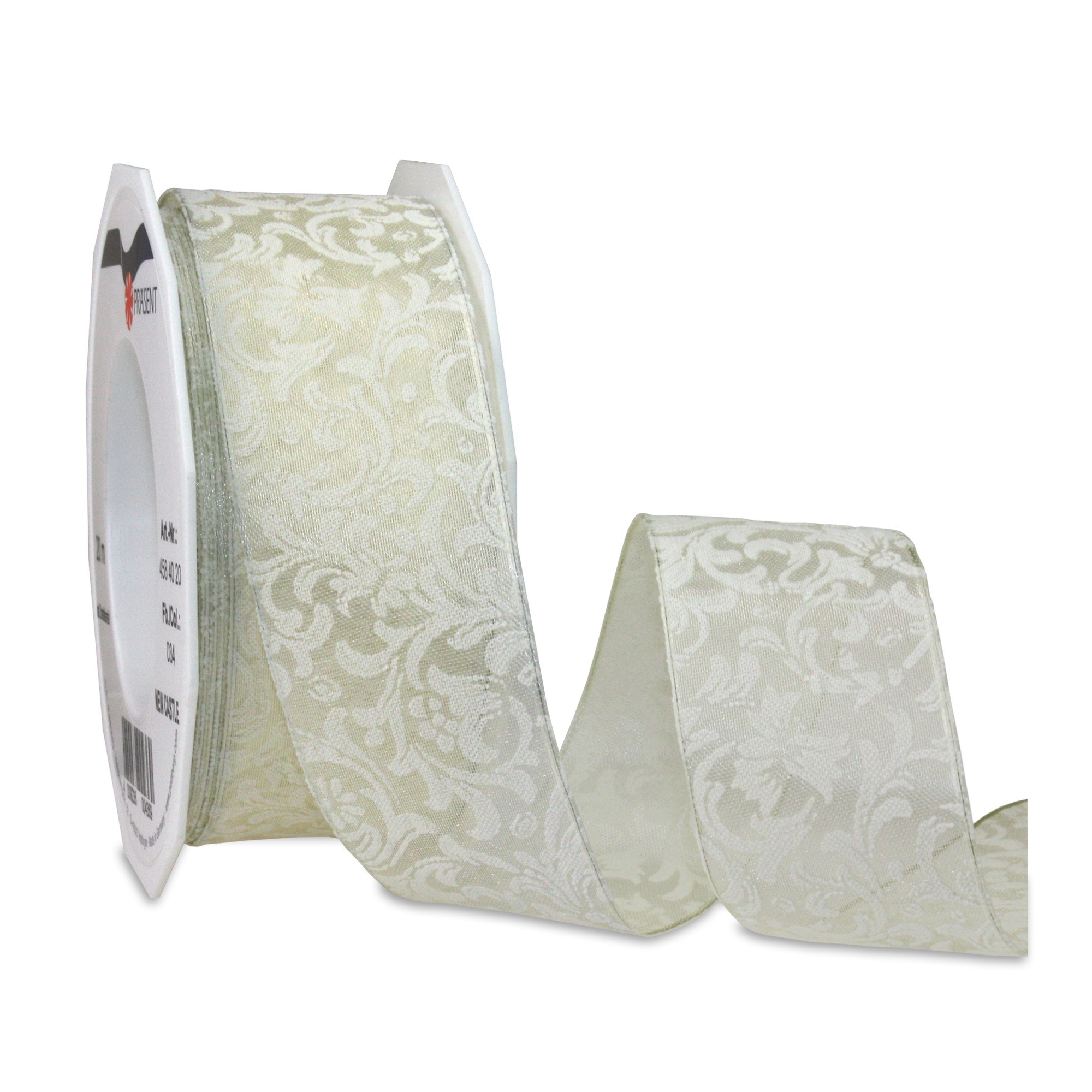 Szalag organza 40 mm - 20 m NEW CASTLE krém