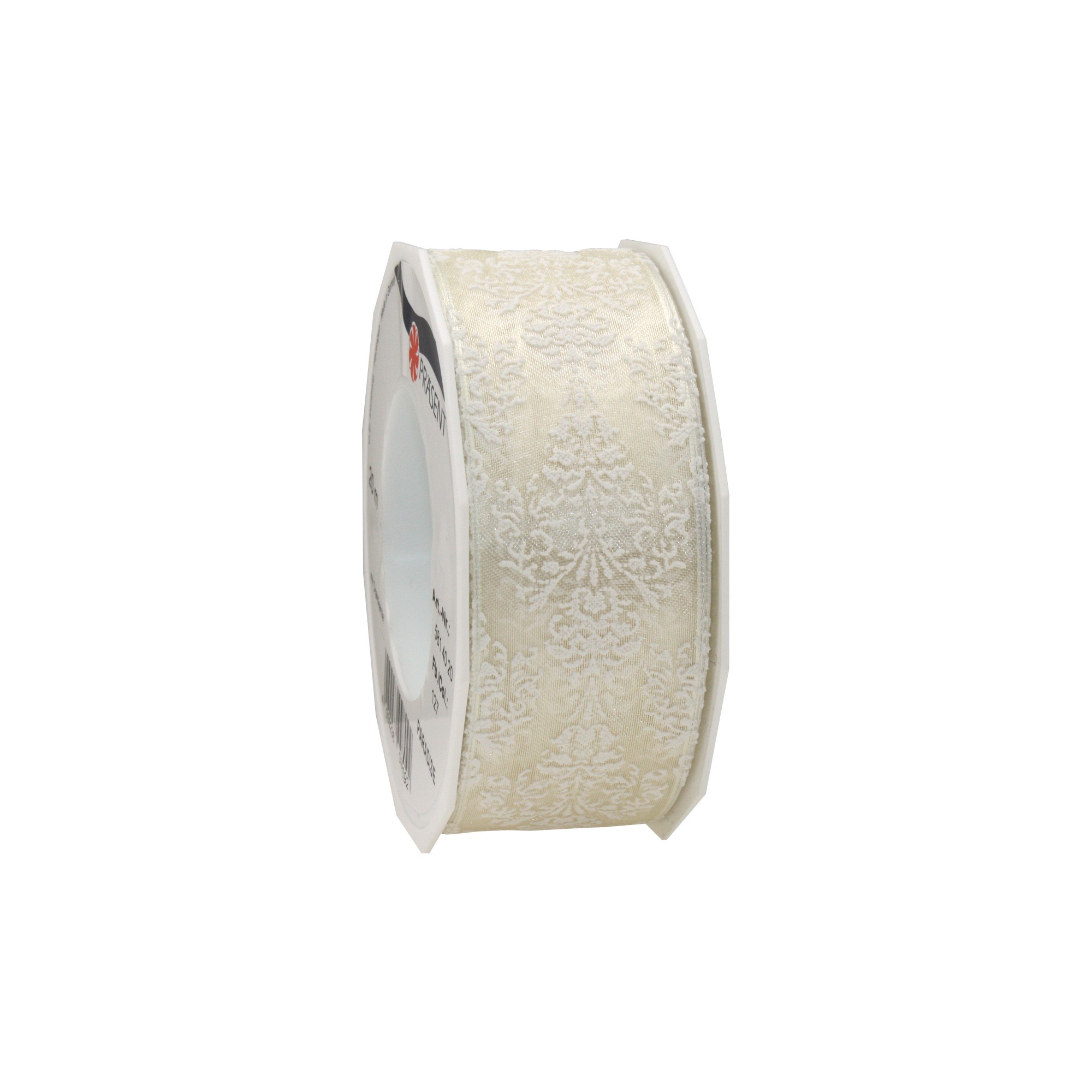 Szalag organza 40 mm - 20 m PARADISE krém