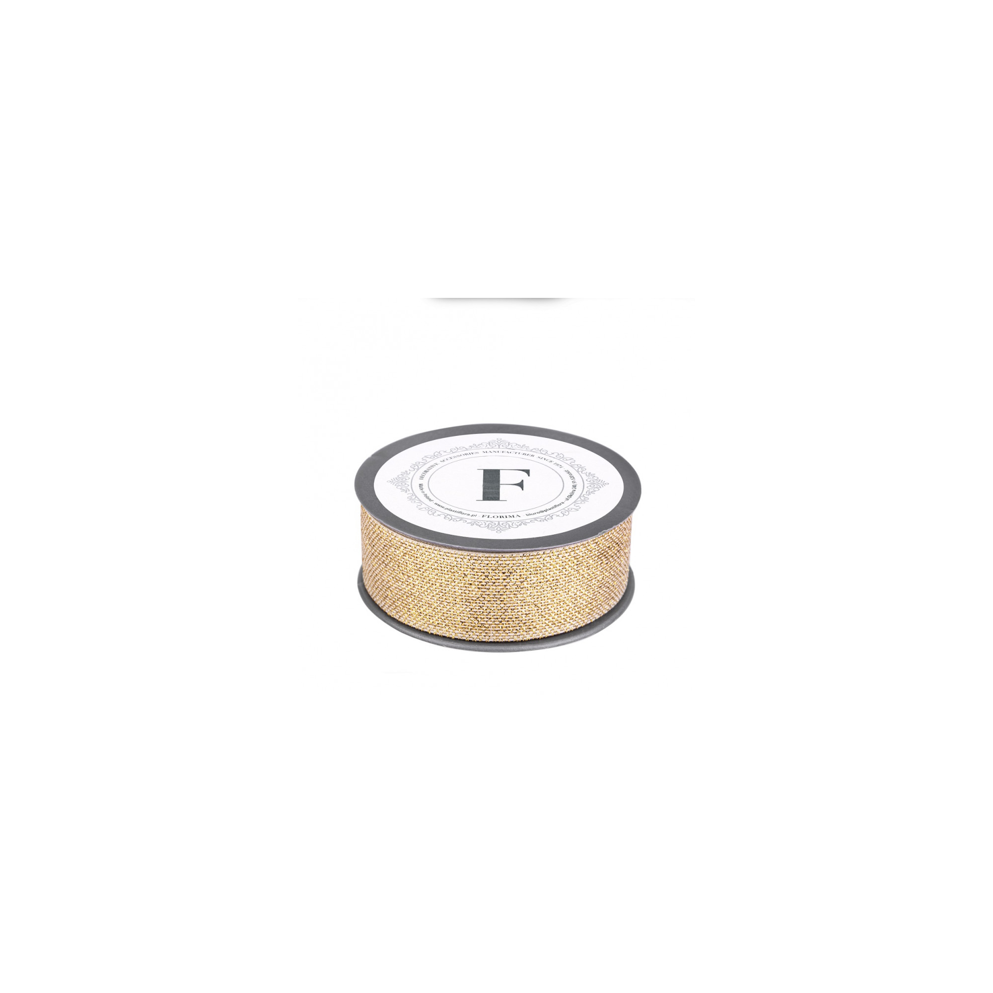 Szalag textil 3,5/10 m fehér/bronz fehér/bronz