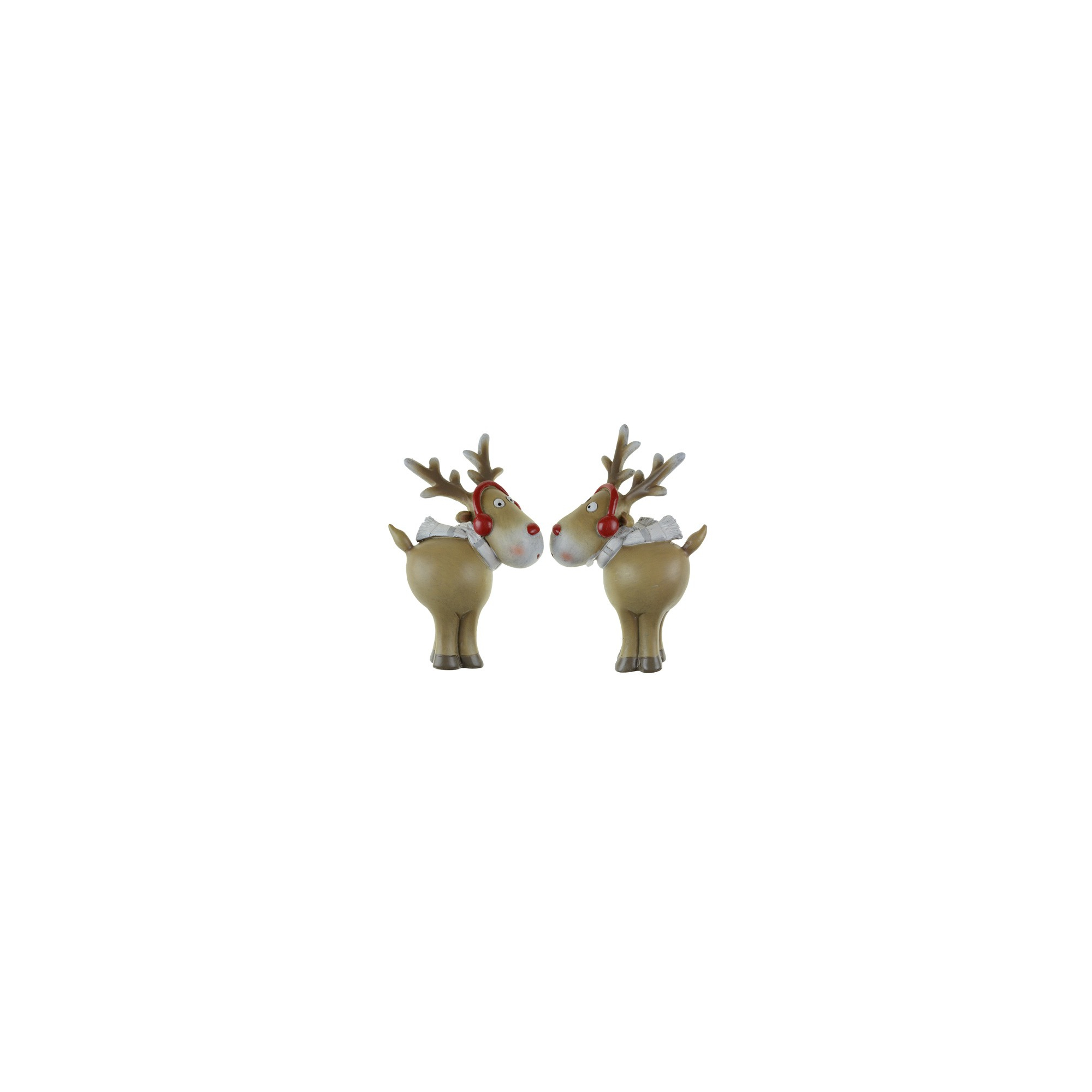 Figura szarvas poly 10*5,5*16cm 2féle barna