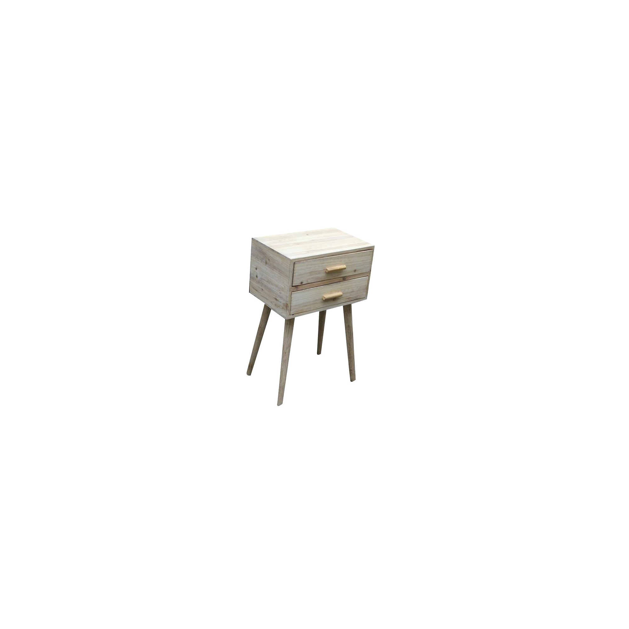 Szekrény fa 2 fiókos 46*30*71cm natúr