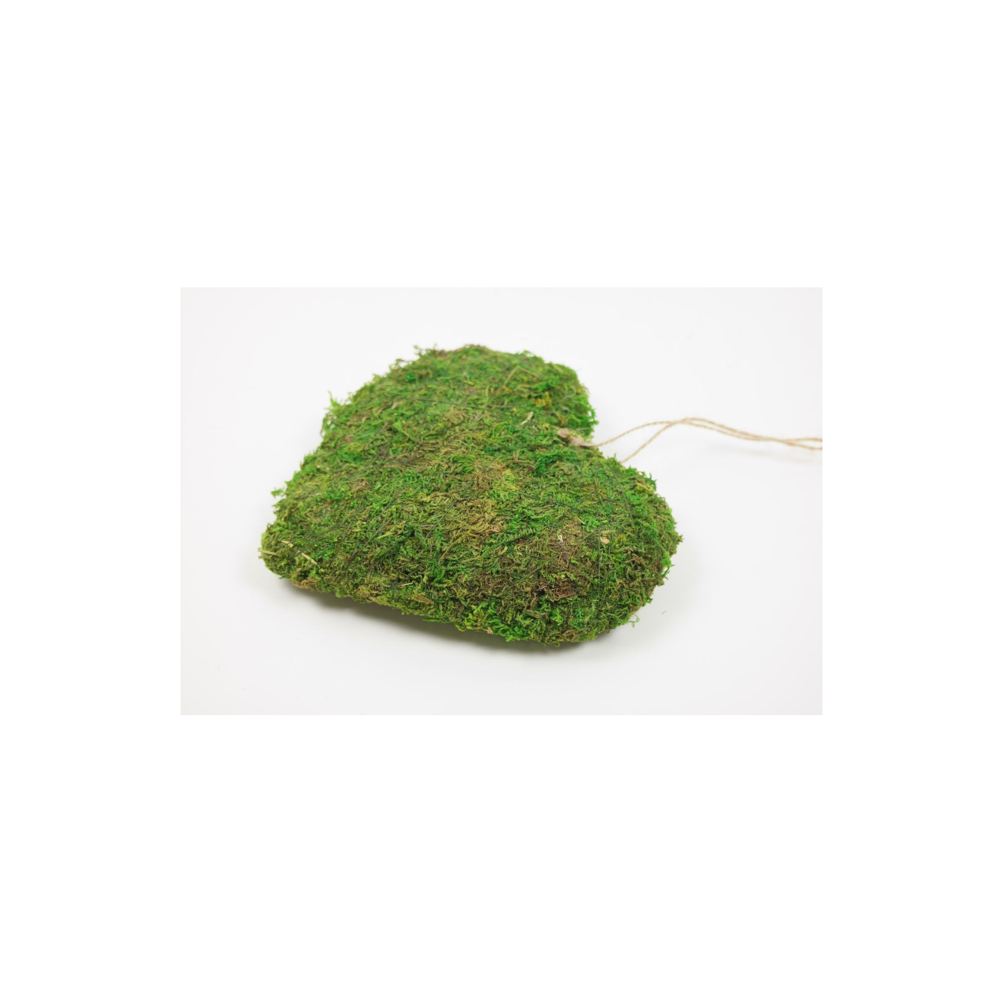 Szív moha 20*6cm akasztós zöld