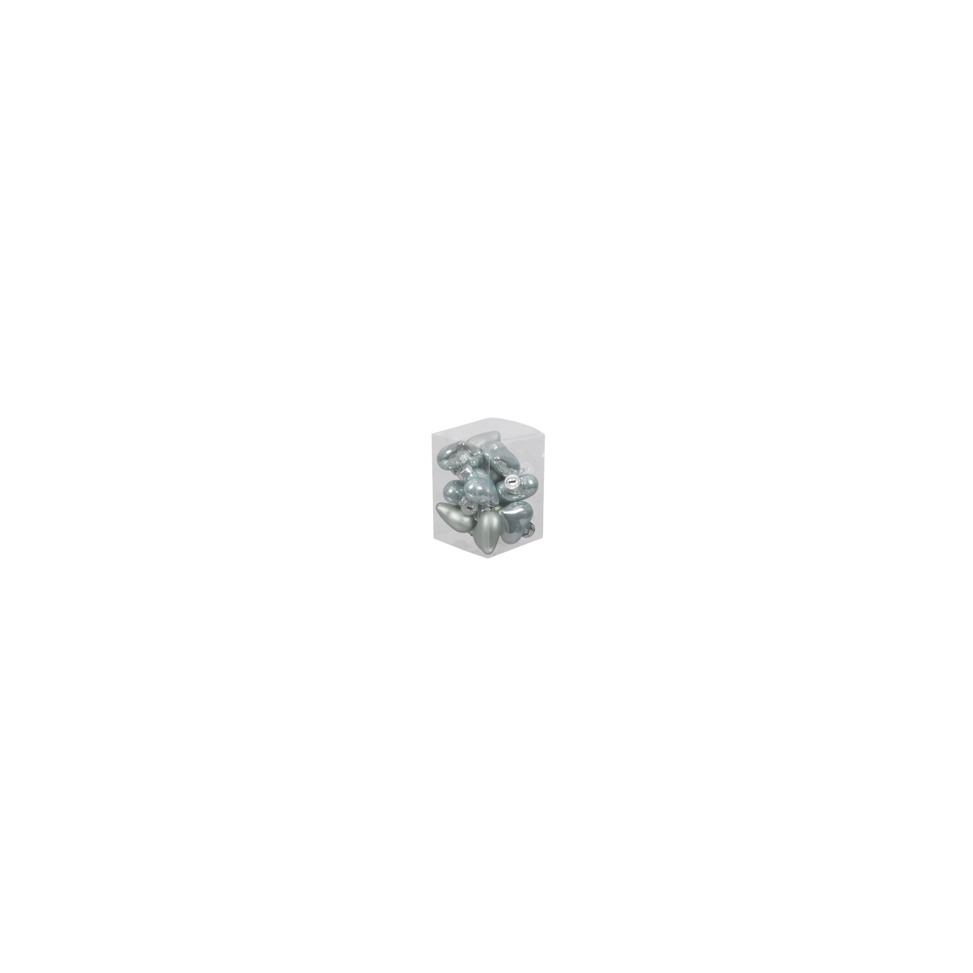 Szív üveg 40mm s/12 mix szürke