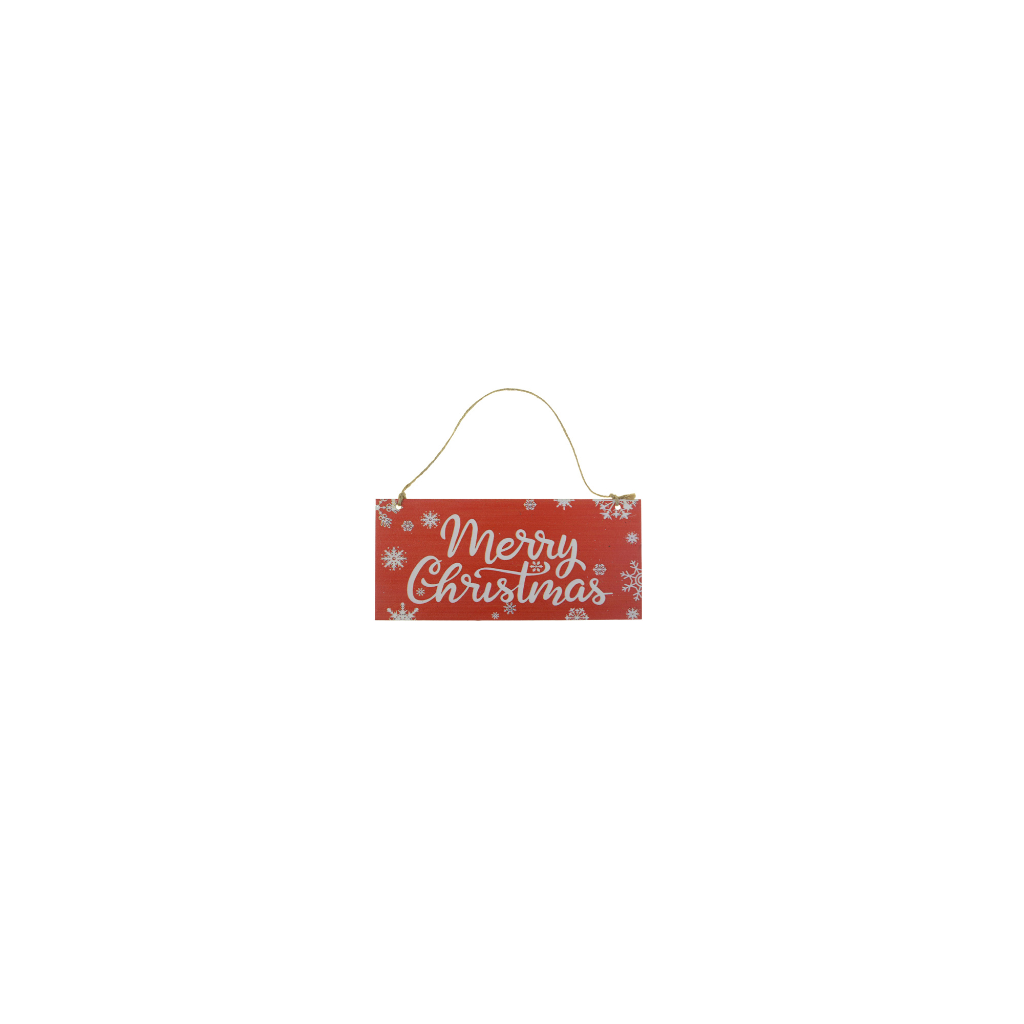 Tábla fa Merry Ch. 20X13CM akasztós piros/fehér