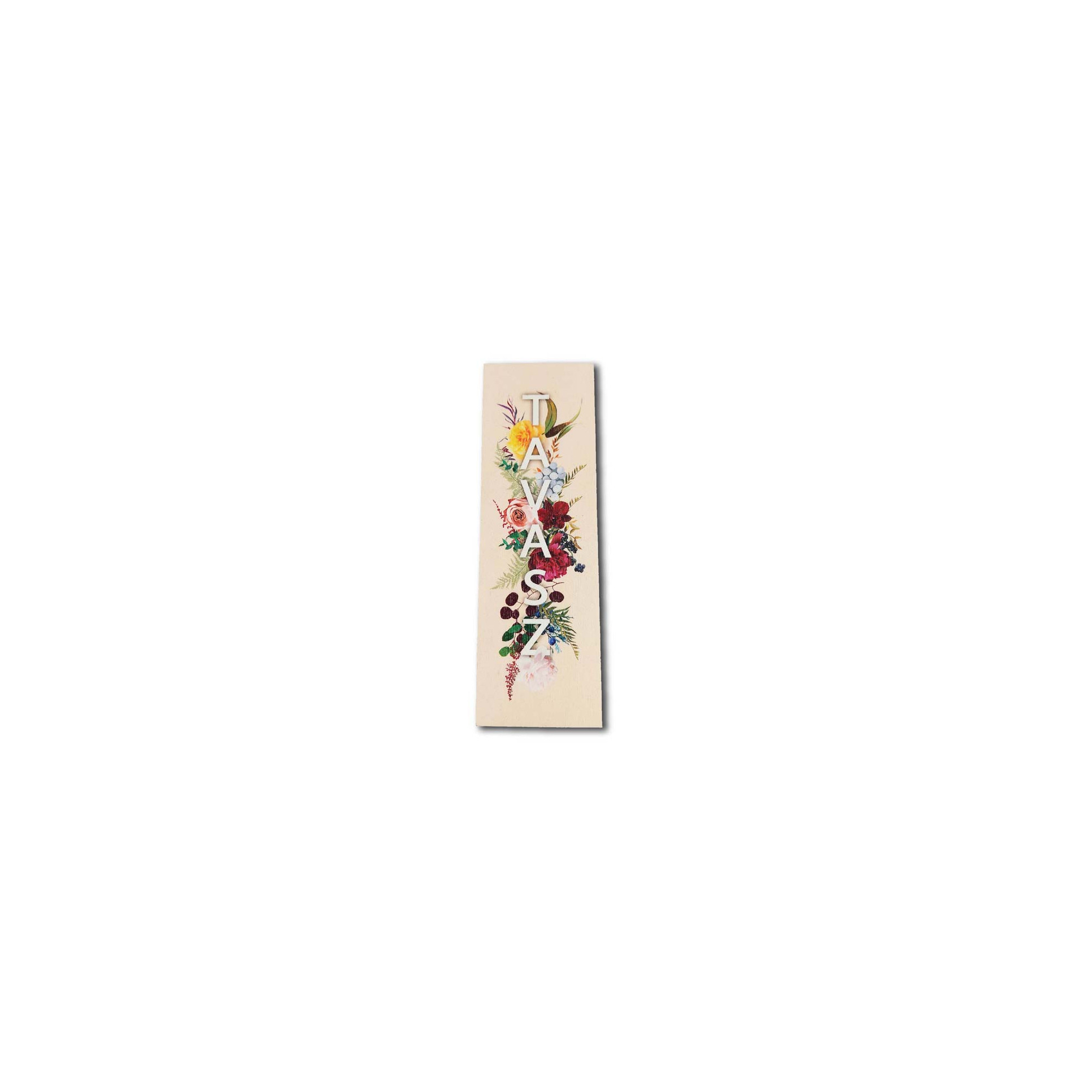 Tábla fa TAVASZ téglalap VIRÁGOS 20*6,5cm LV