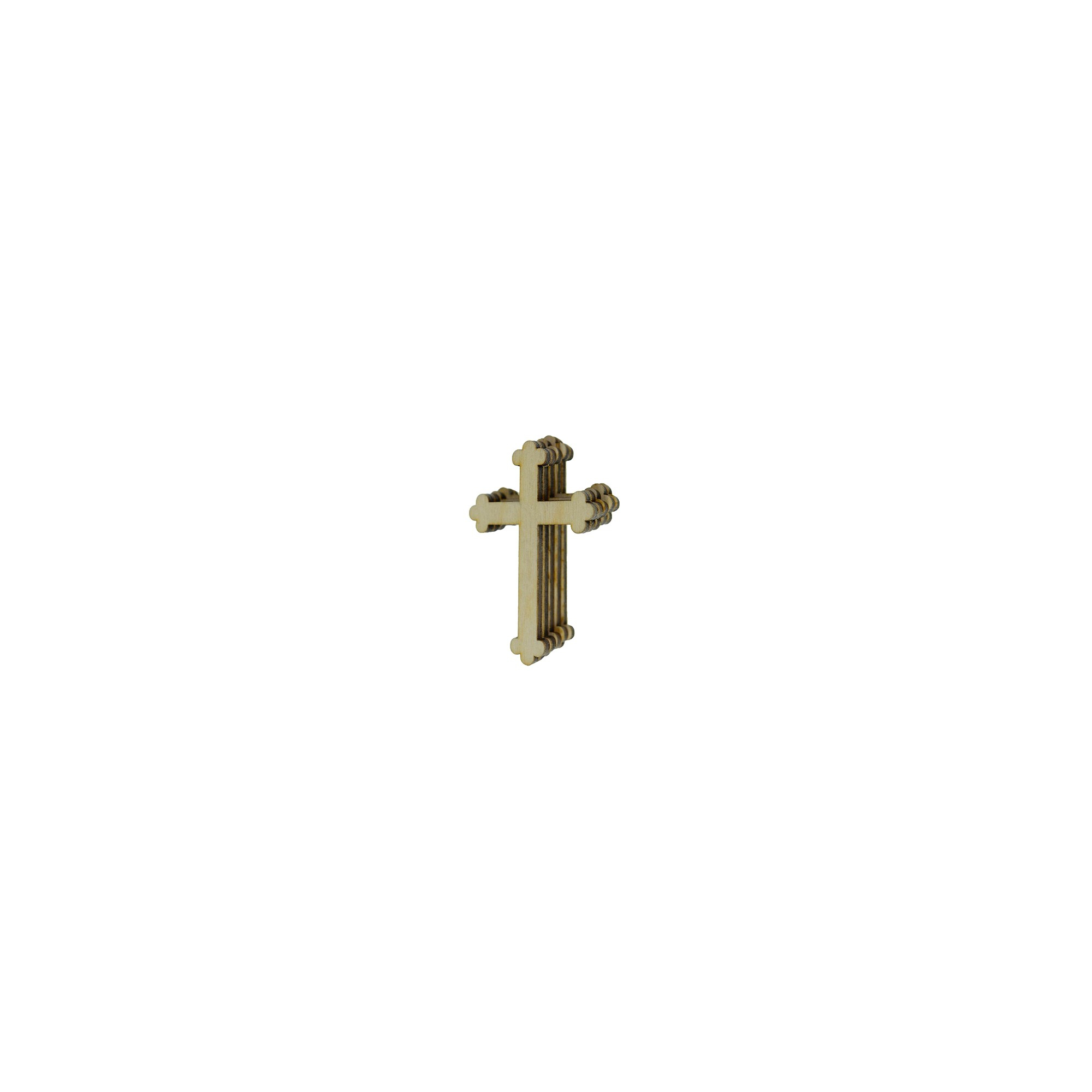 TÁBLA Kereszt cirádás 6*3,7 cm LV