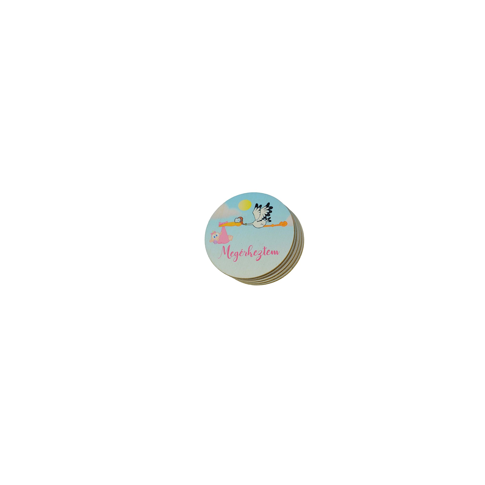 TÁBLA fa KISLÁNY GÓLYA 7*7cm LV