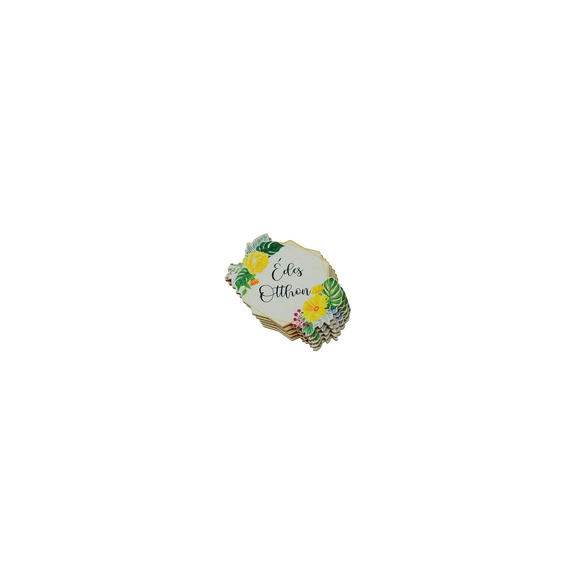 TÁBLA SÁRGA ÉDES OTTHON 7,3*7,5cm LV