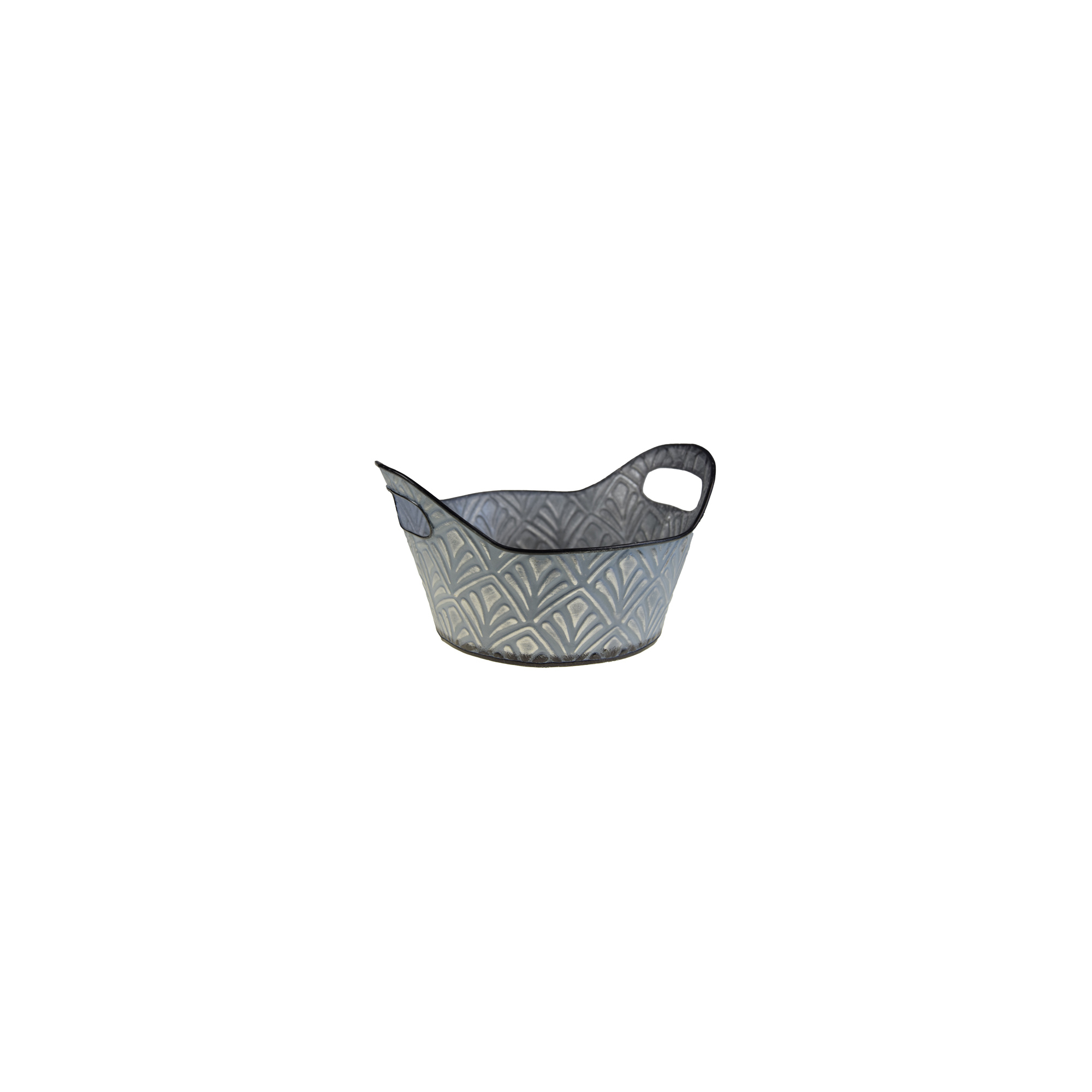 Tál fém 25*21.5*9cm szürke