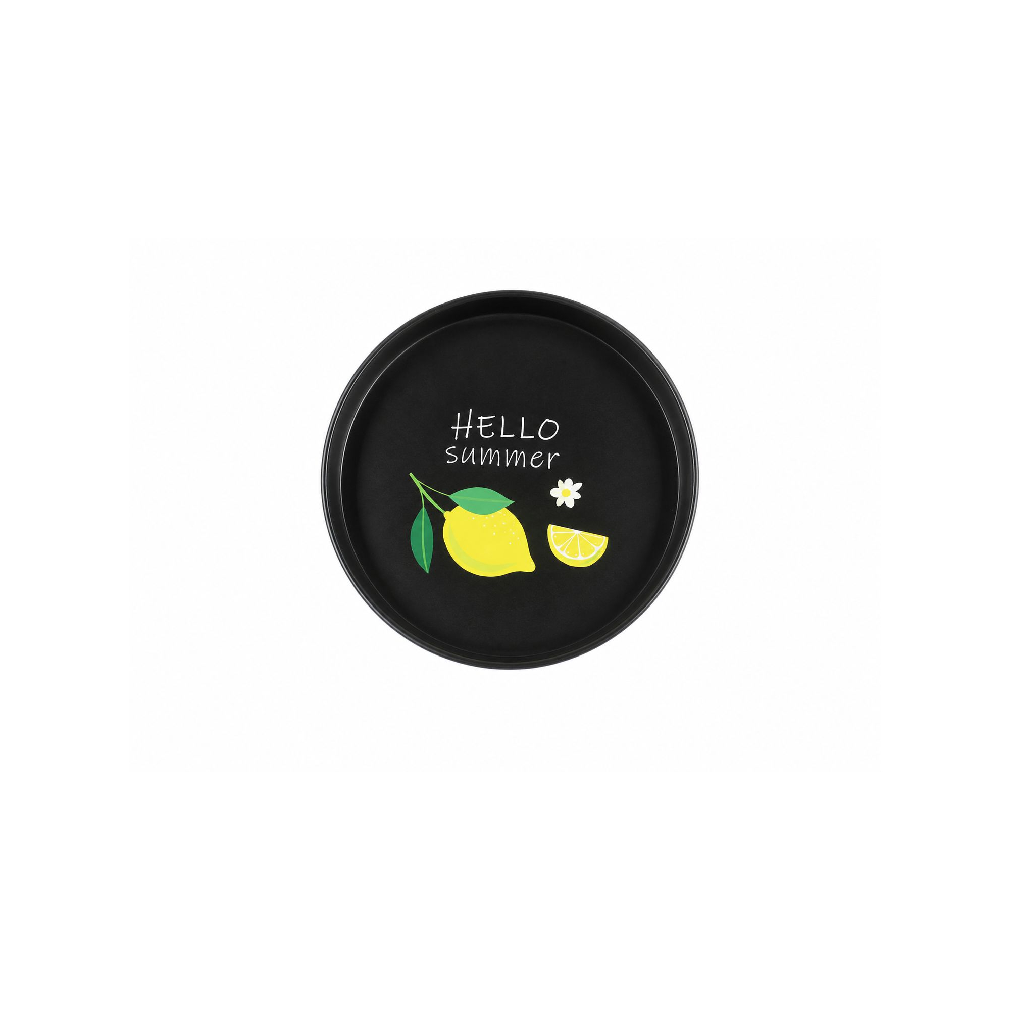 Tál fém D20,5 citromos fekete