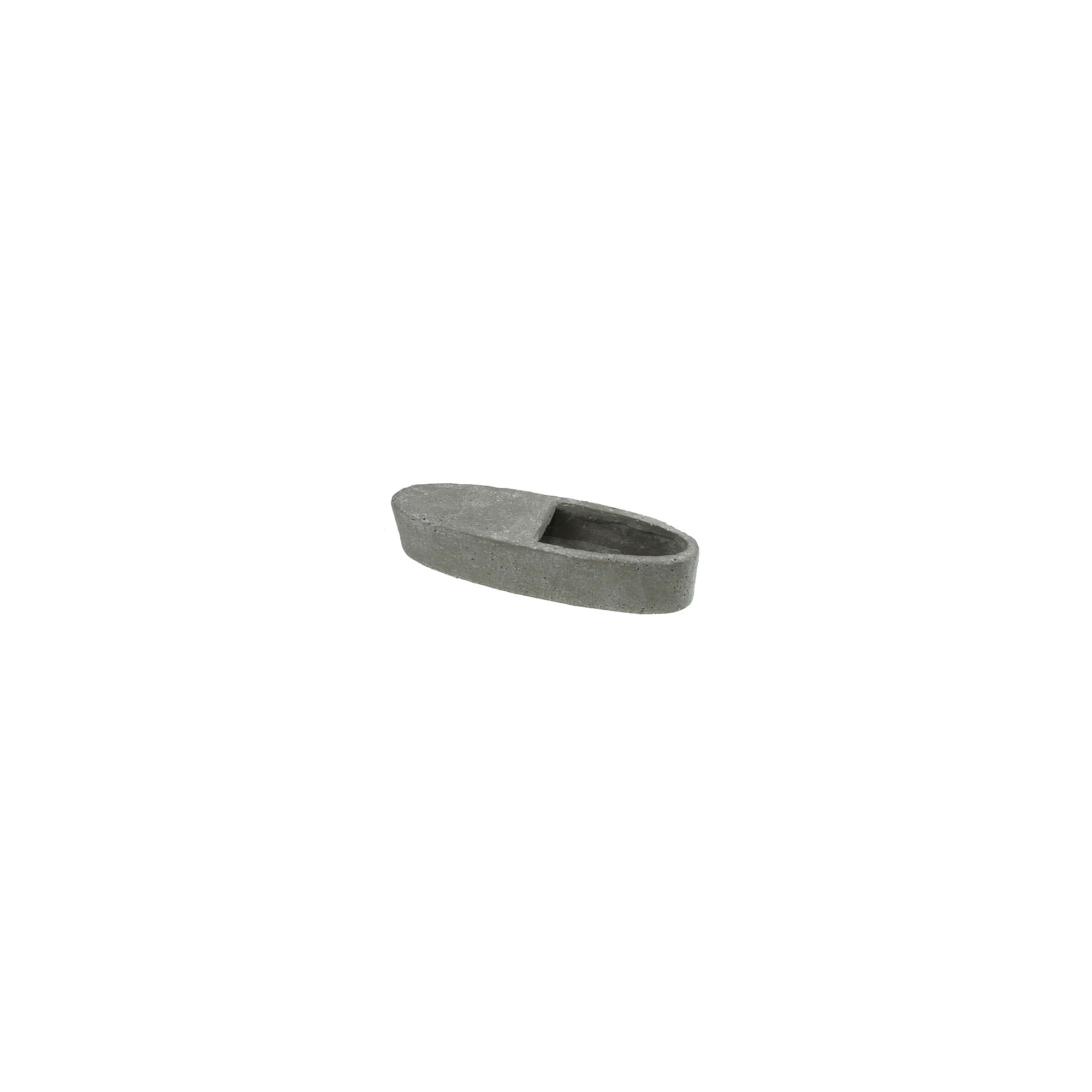Tál kő ovális 30,5*8*H6,5cm feles mosott szürke