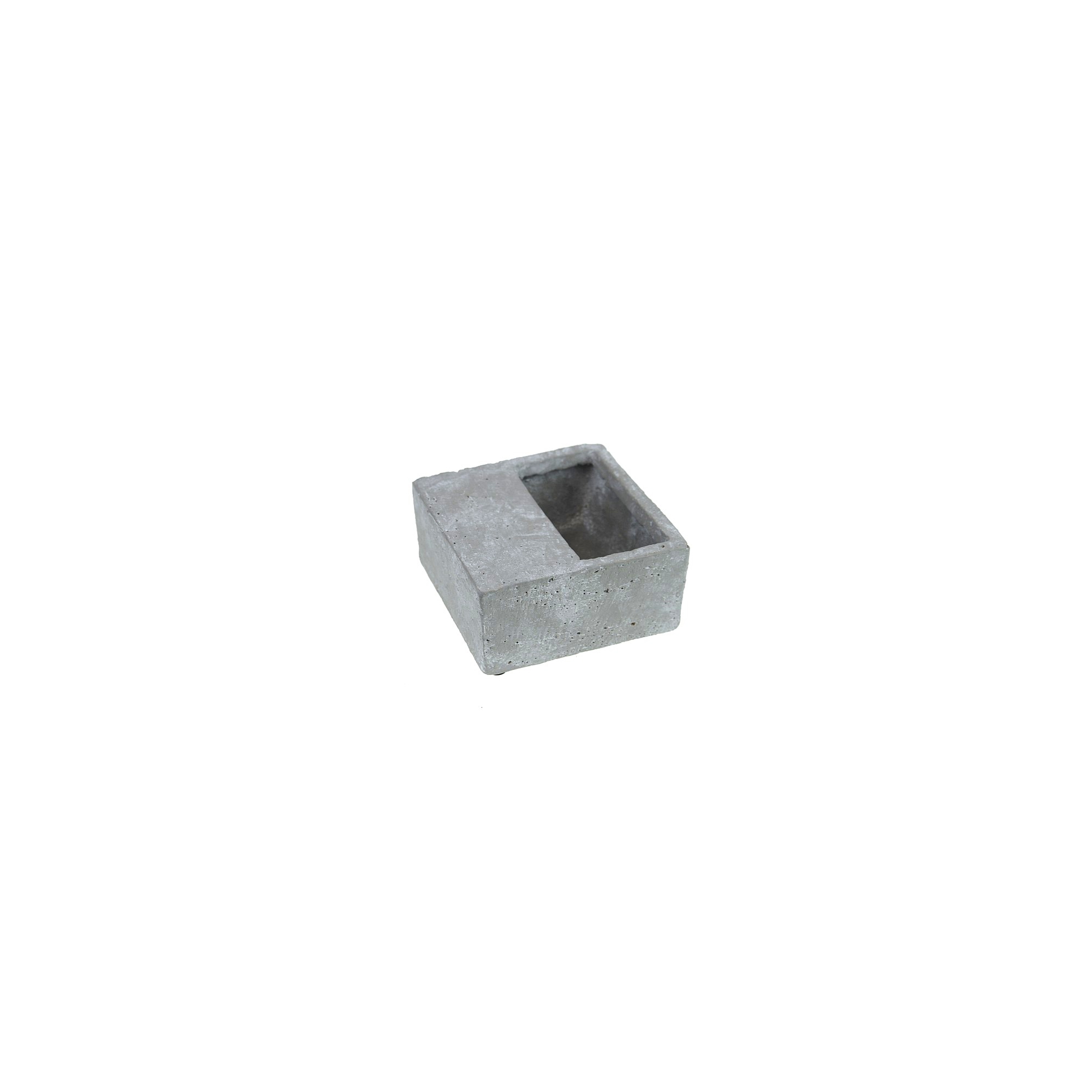 Tál kő szögletes 13*13*H6,5cm feles mosott szürke