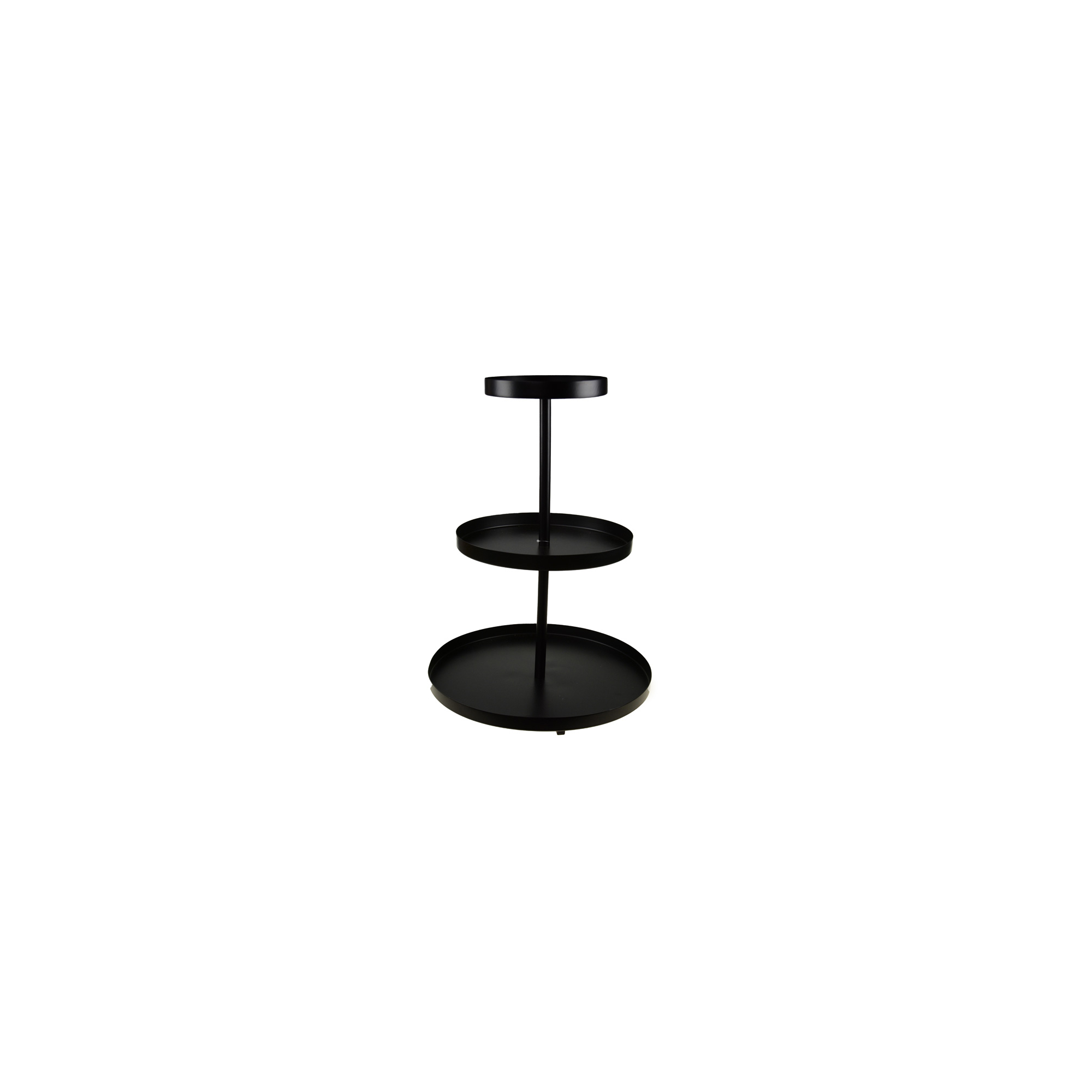 Tálca fém 3szintes D40*H55 fekete