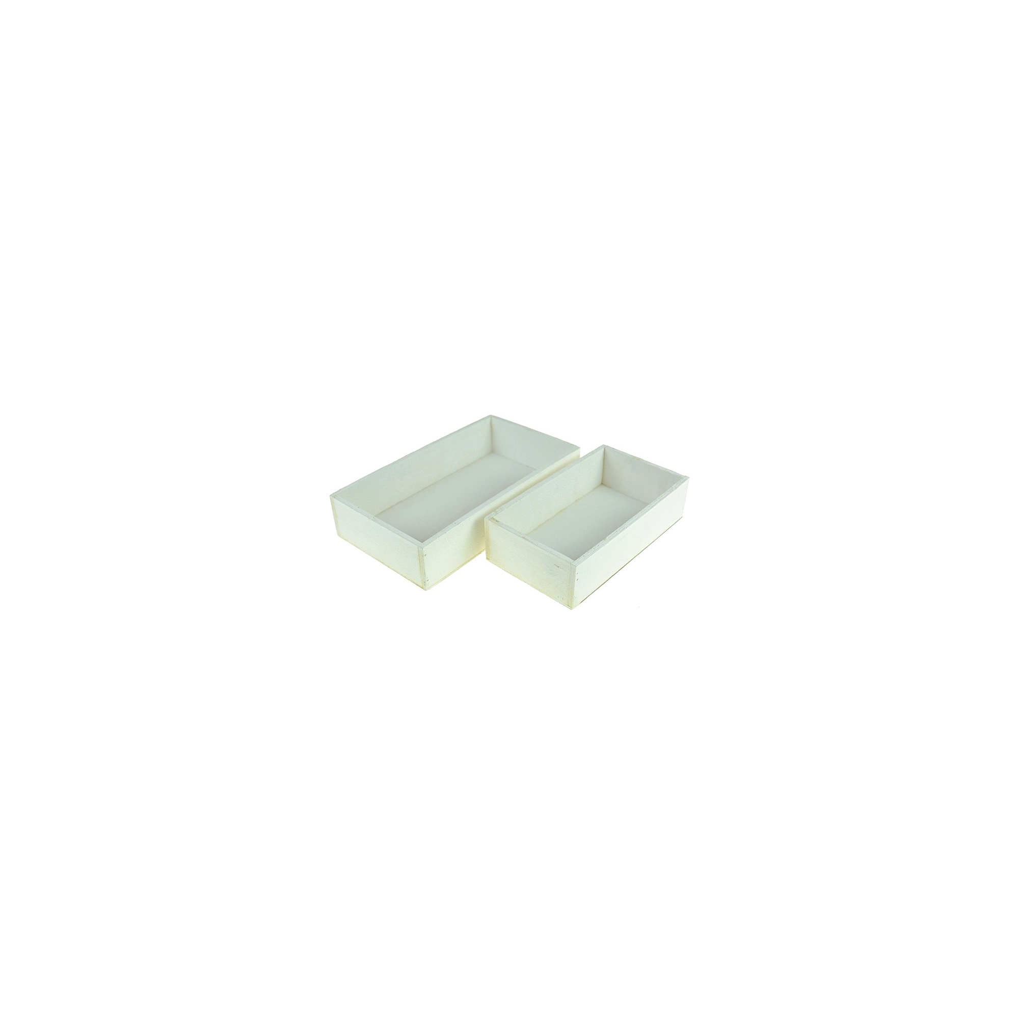 Tálca fa szögletes 25/20cm S/2 fehér