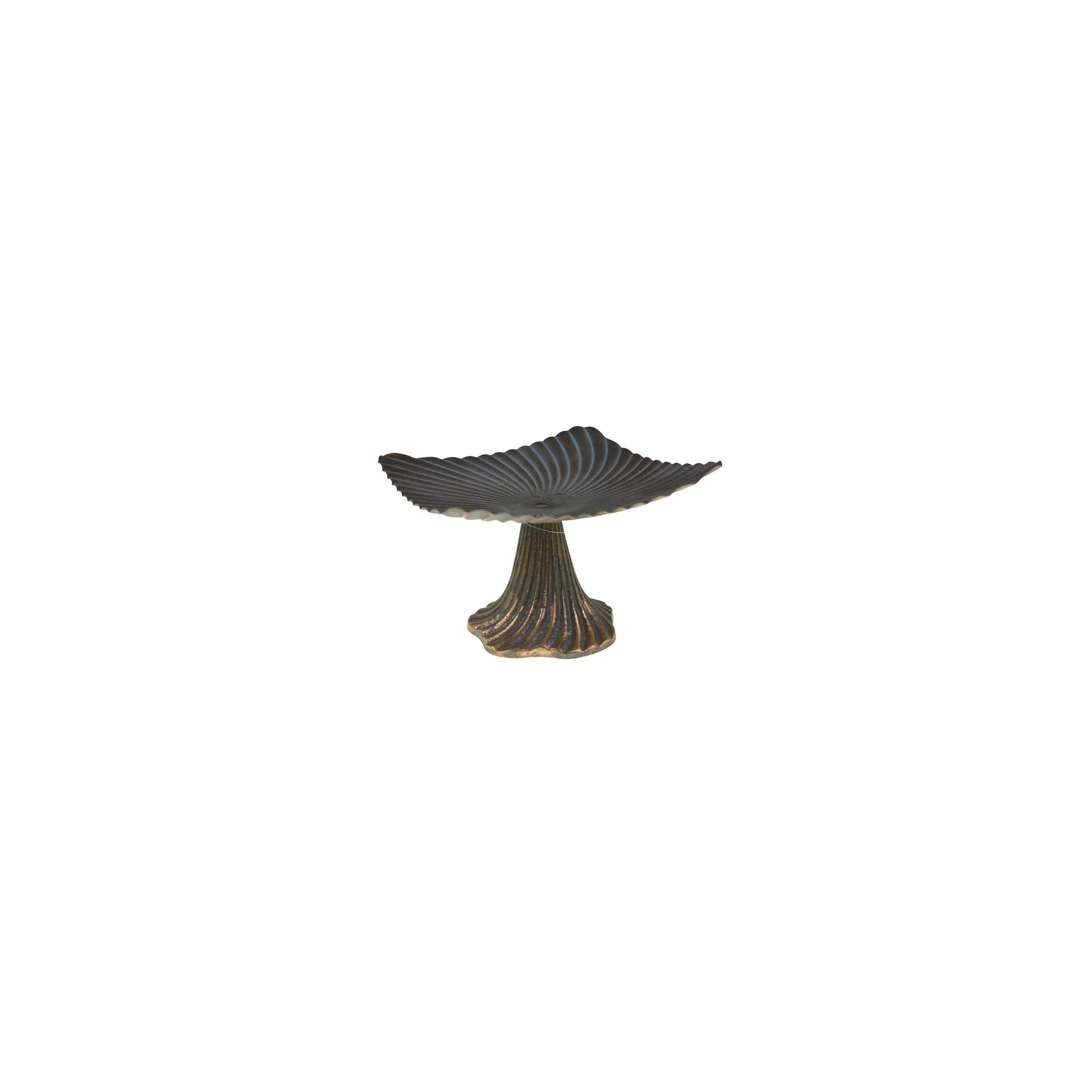 Tálca fém talpas 19*19*13 bronz