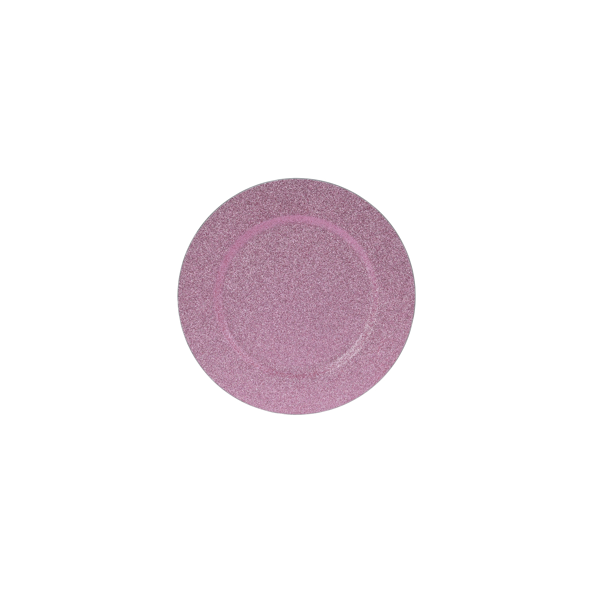 Tányér műanyag D33cm glitteres pink
