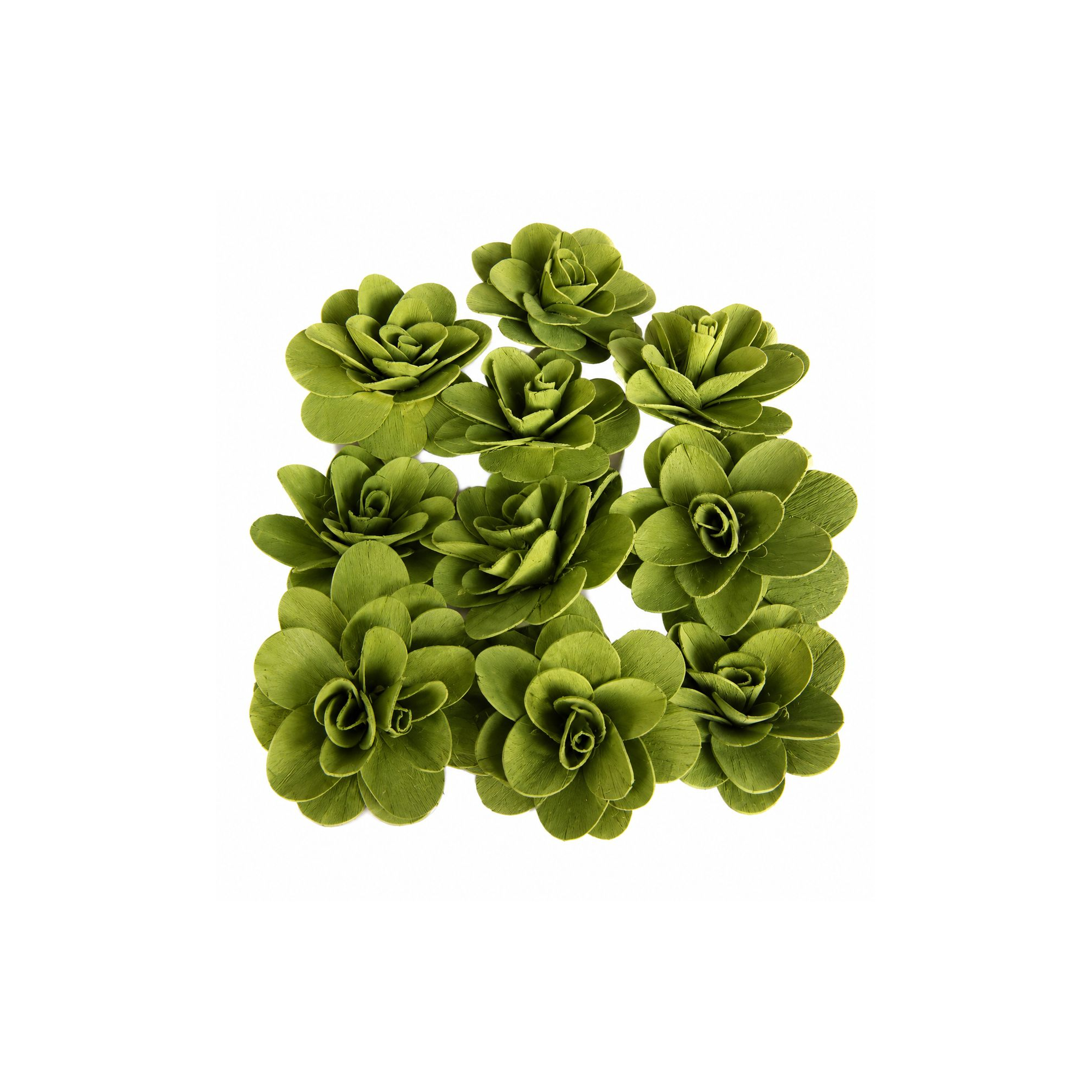 Termés Wood Petal 6cm s/10 olivazöld