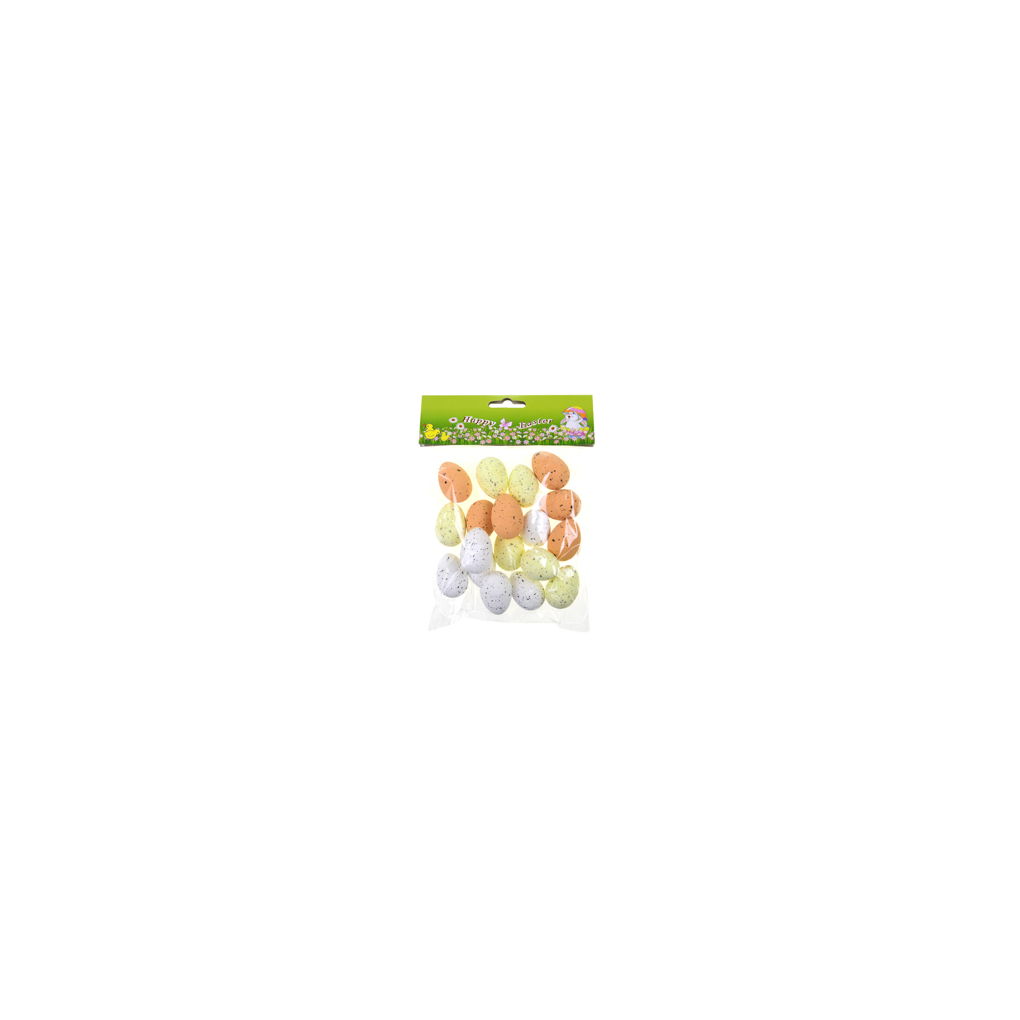 Tojás hcell 2.5*3.5cm s/18 fehér/barna/sárga