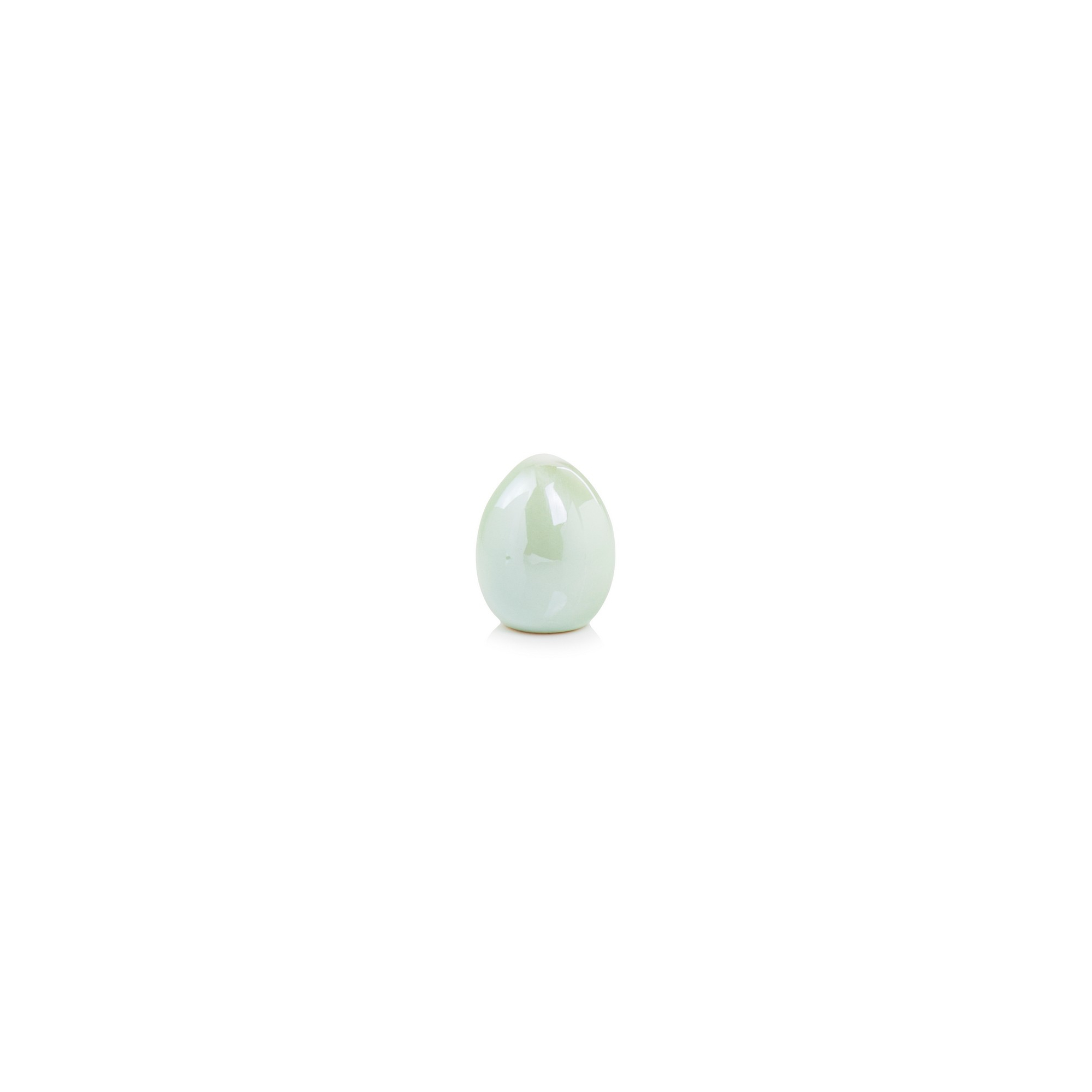 Tojás kerámia5*6 cm fényes zöld