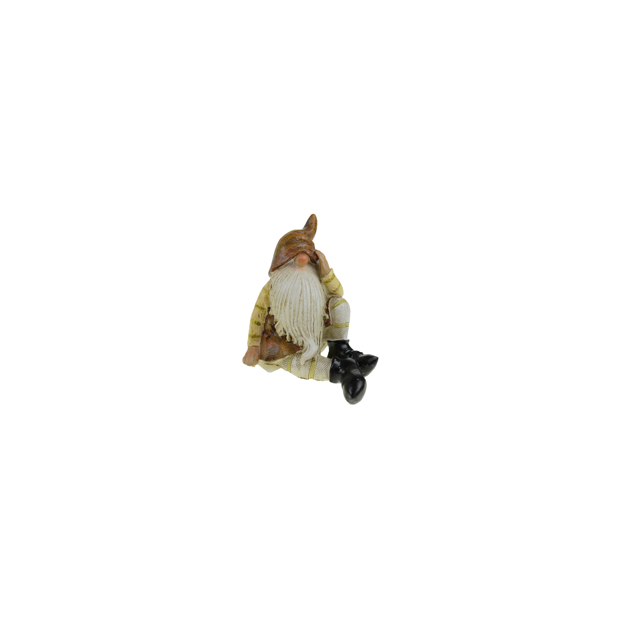 Figura törpe poly ülő 8,4*6,5*8cm barna
