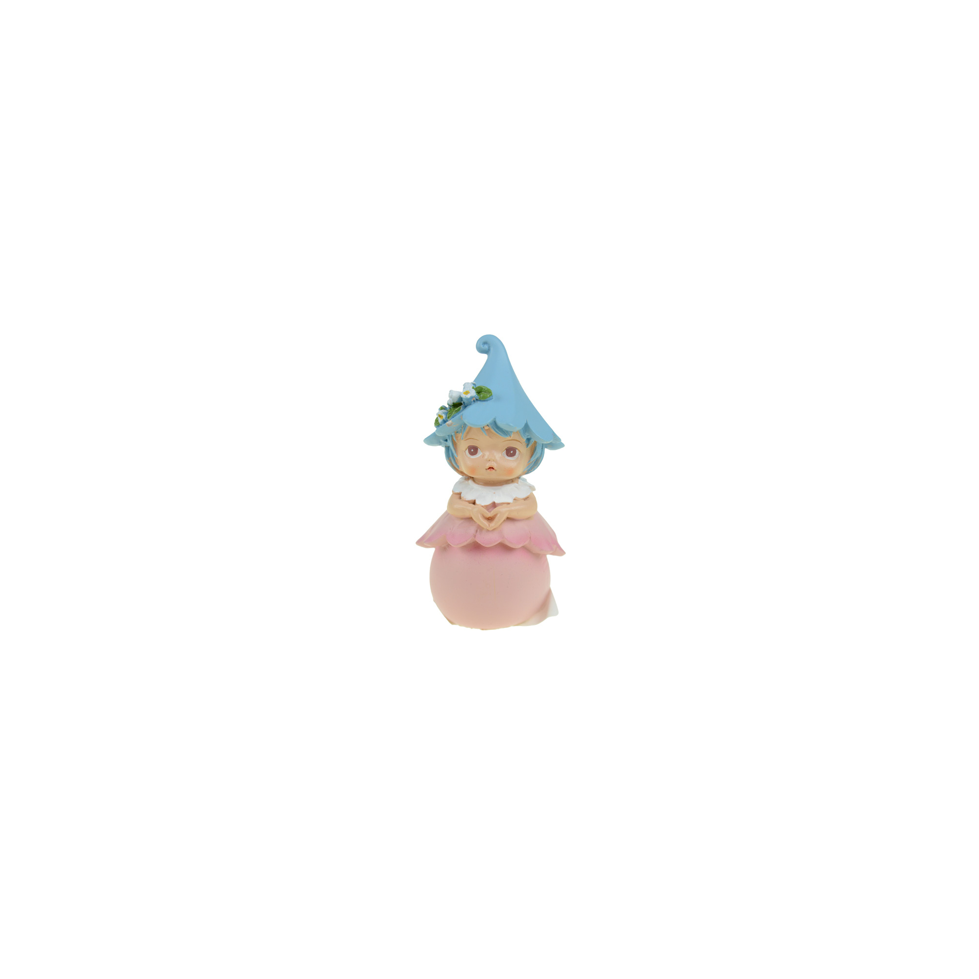Tündér poly 10cm virágos rózsaszín