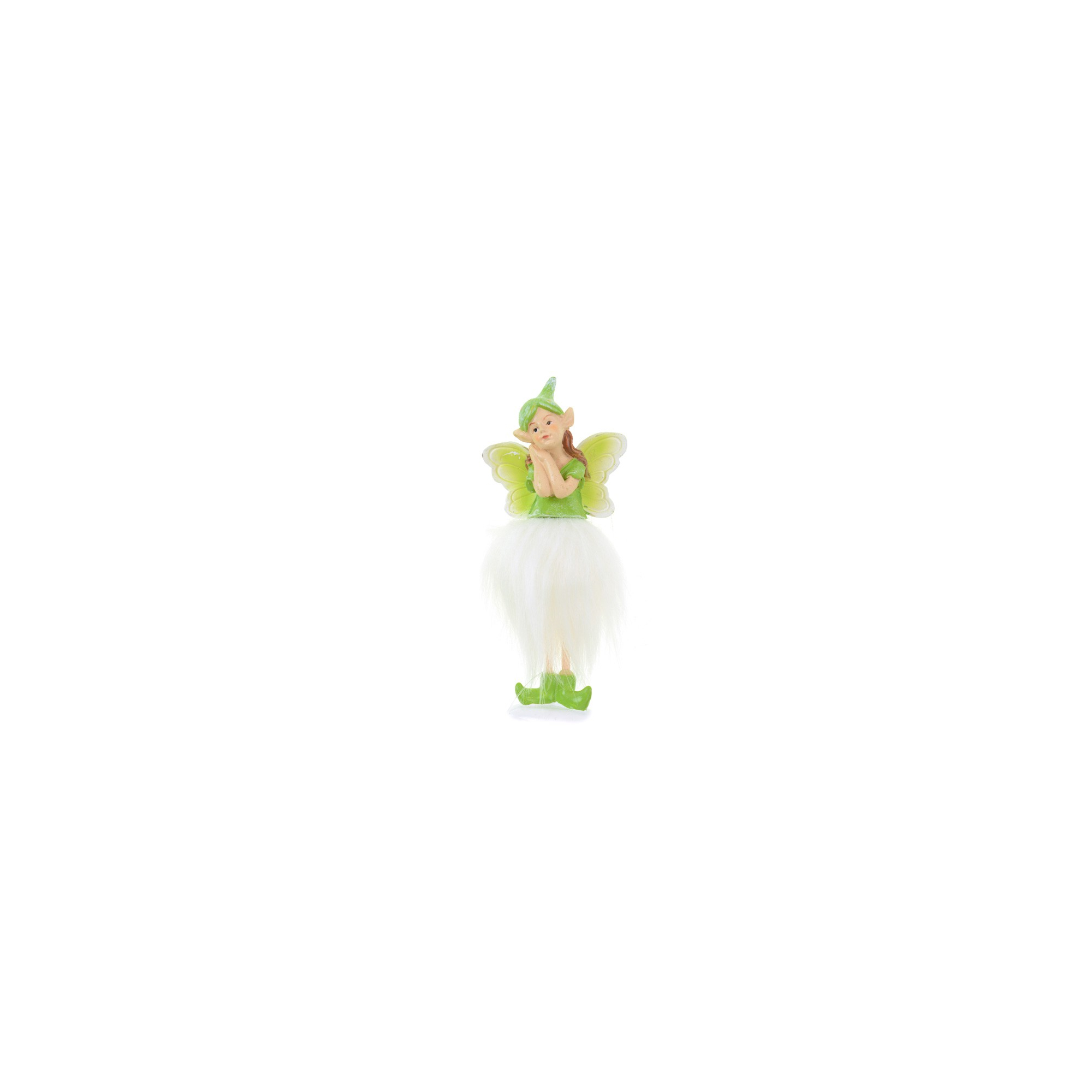 Figura tündér poly 13cm zöld