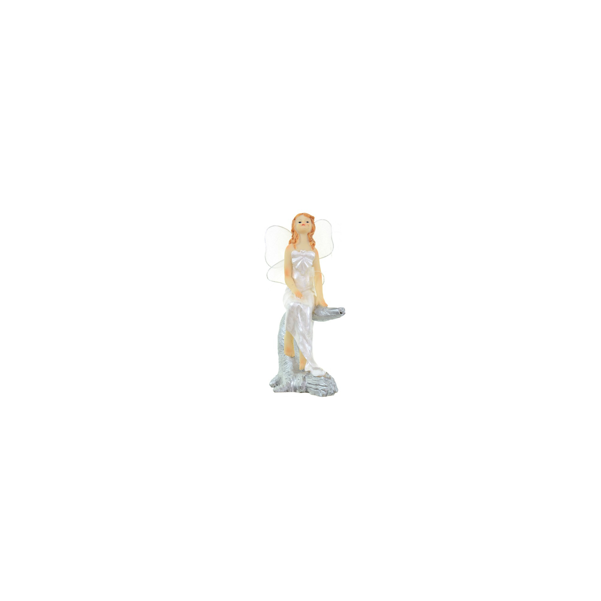 Tündér poly 15cm ülő fehér