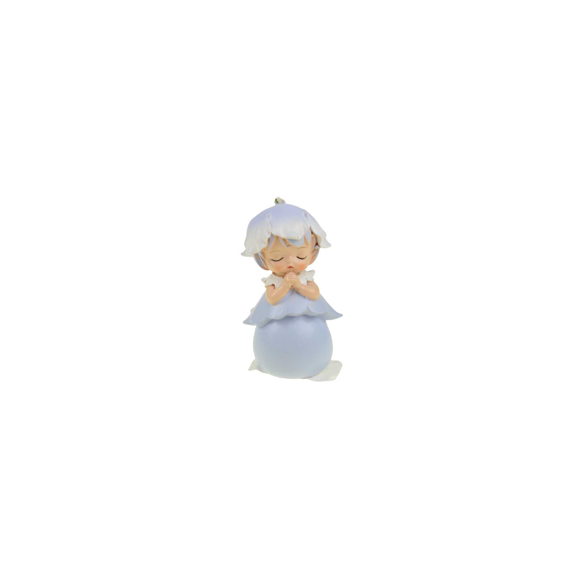 Tündér poly 9,7cm virágos lila