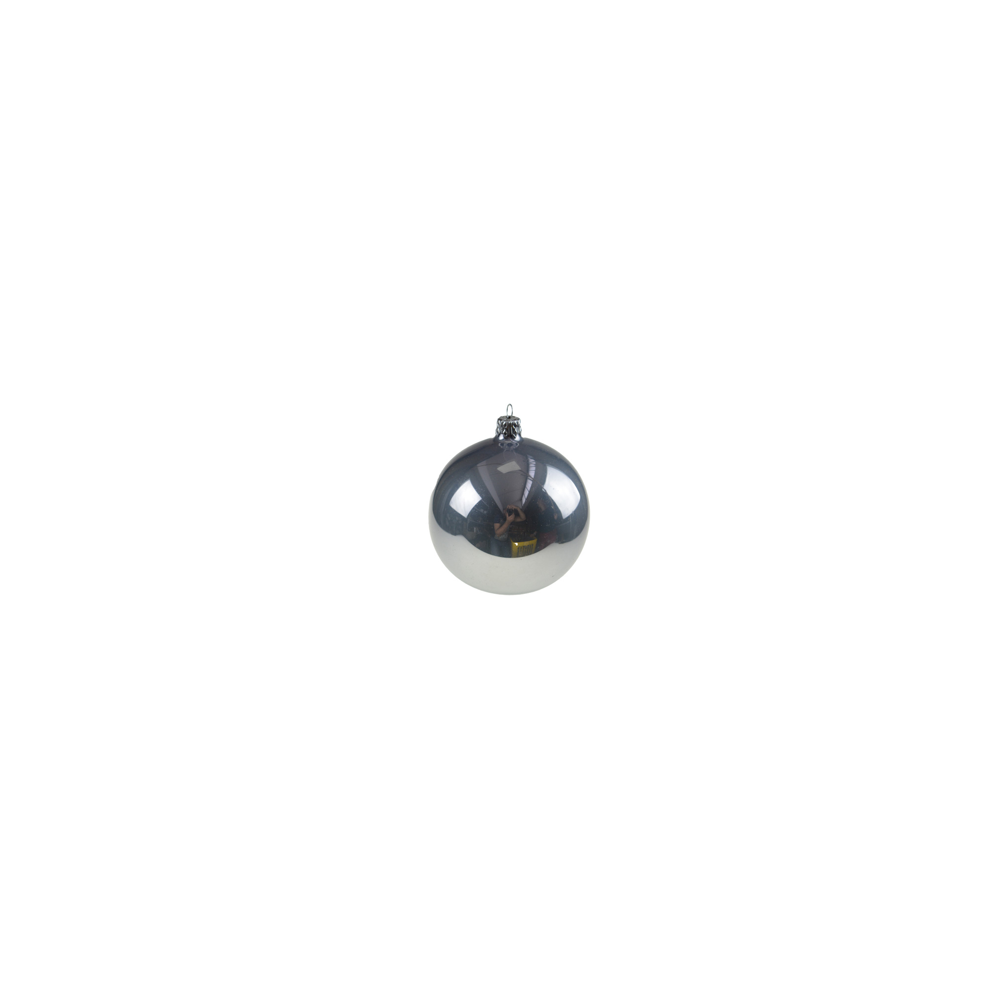 Üveggömb 10cm (db) pearl szürke