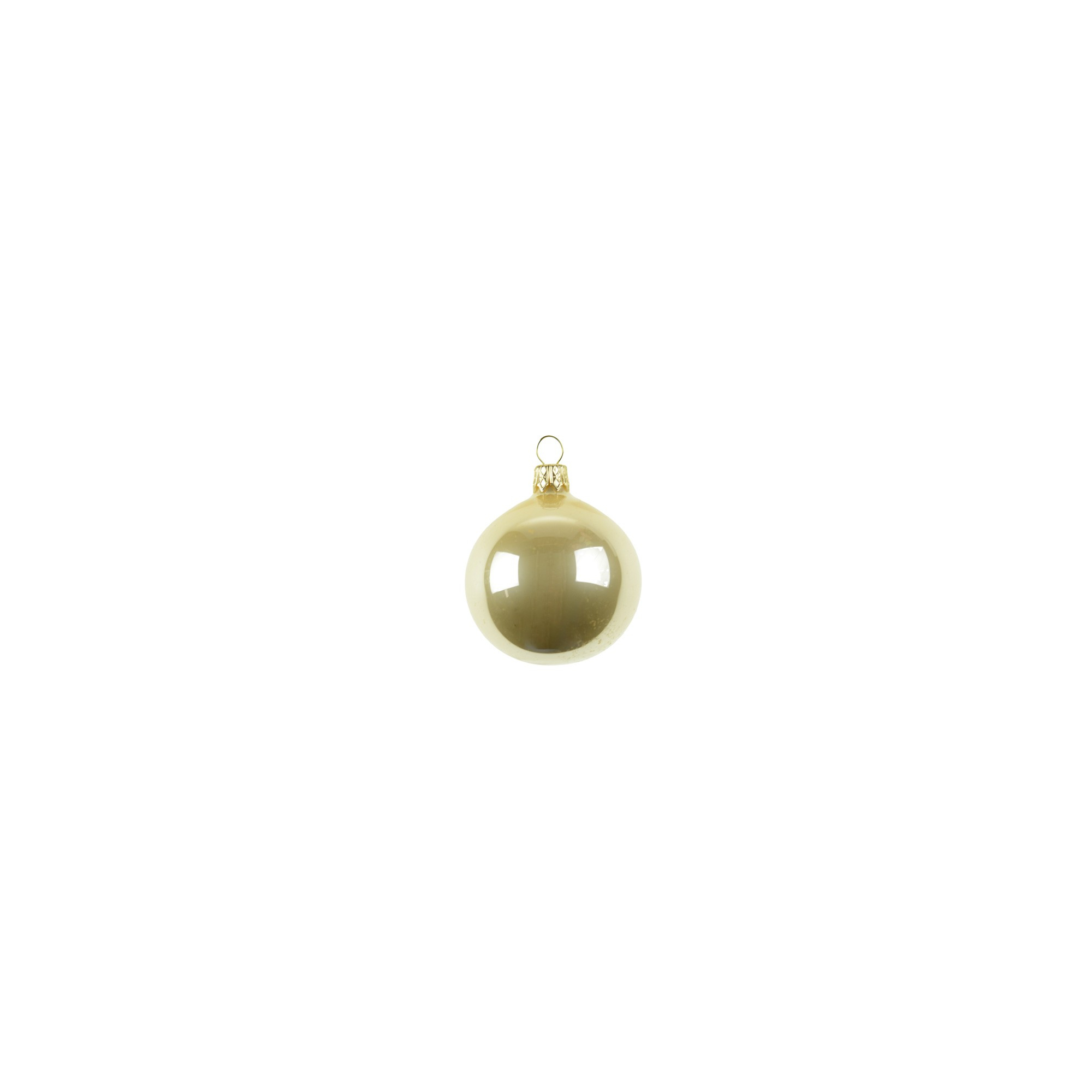 Üveggömb 6cm (db) pearl krém
