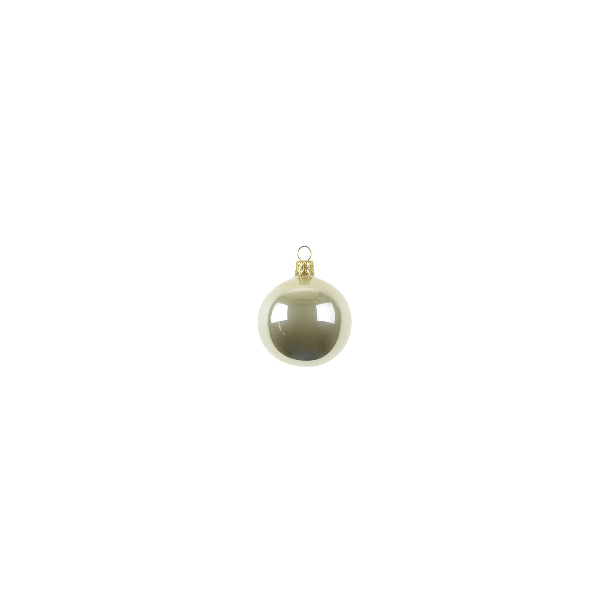 Üveggömb 6cm (db) pearl tört fehér