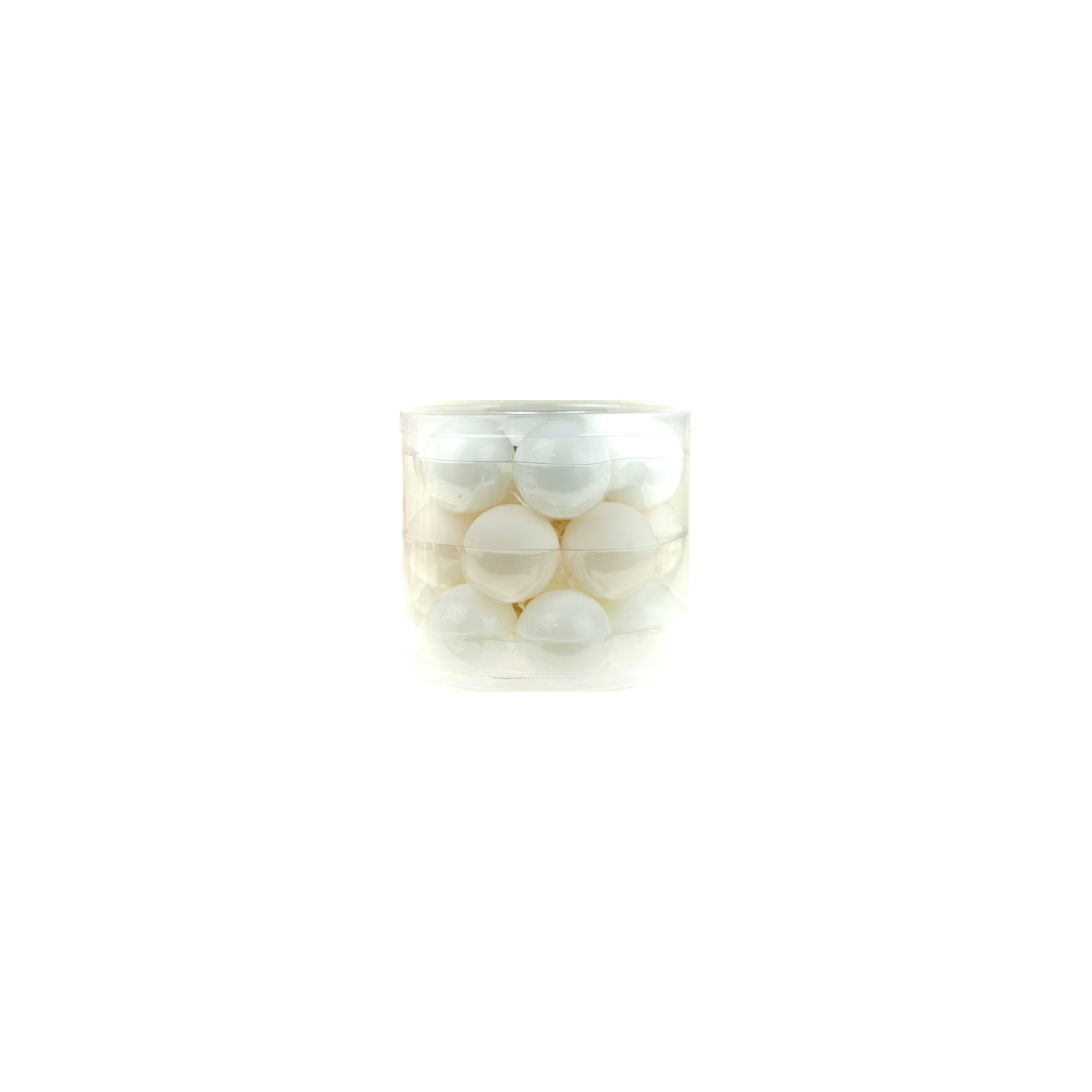Üveggömb 6cm s/18 fehér mix