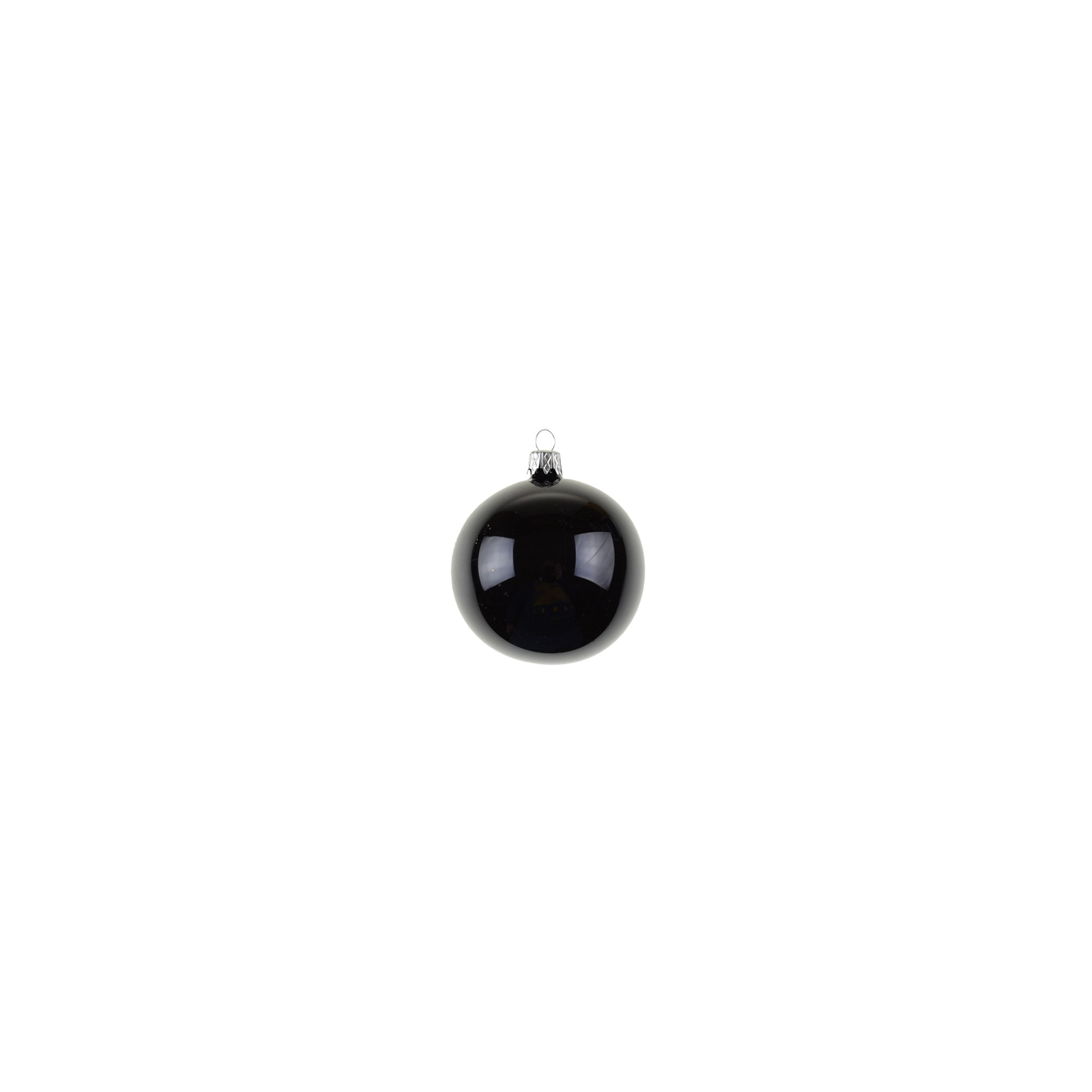 Üveggömb 8cm (db) pearl fekete
