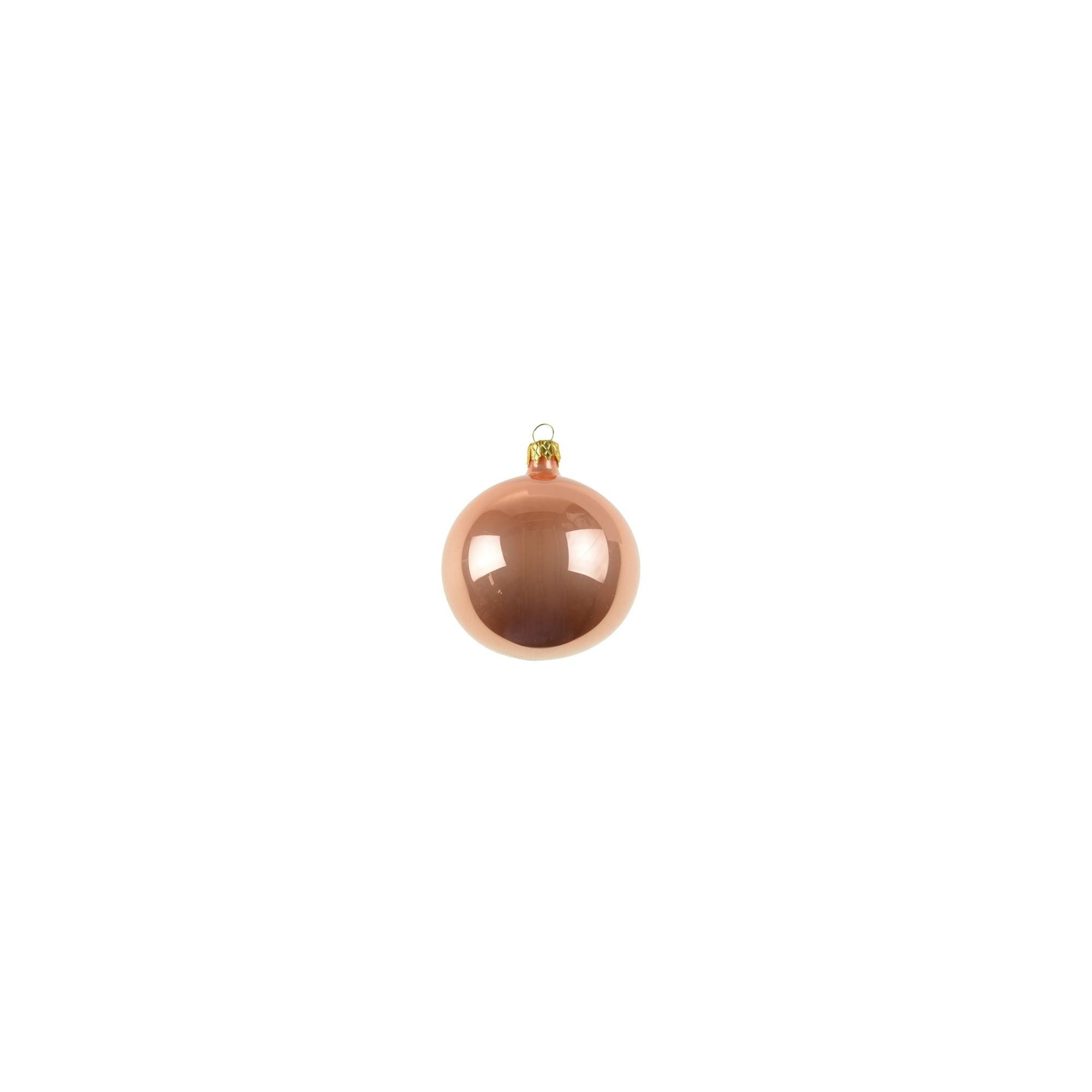 Üveggömb 8cm (db) pearl rose gold