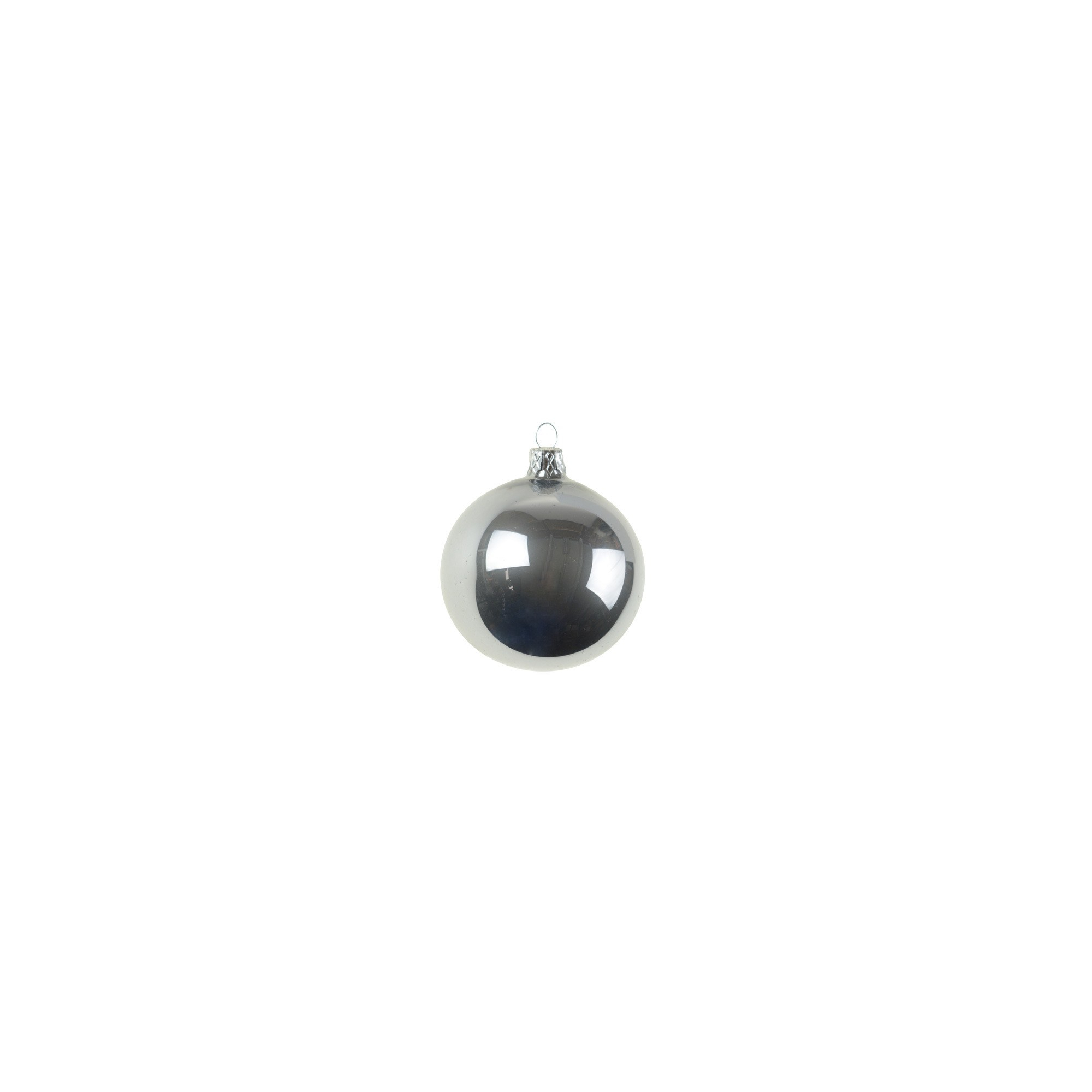 Üveggömb 8cm (db) pearl szürke