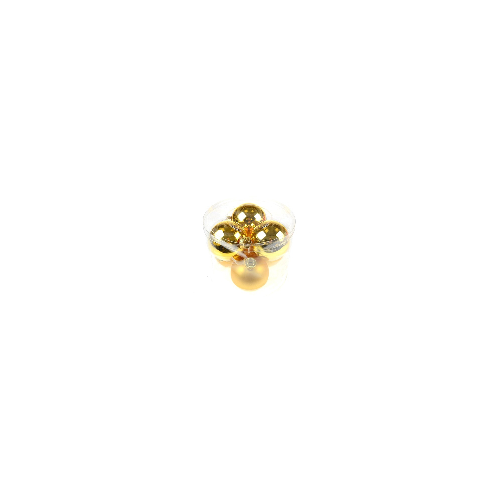 Üveggömb 8cm s/6 mix arany