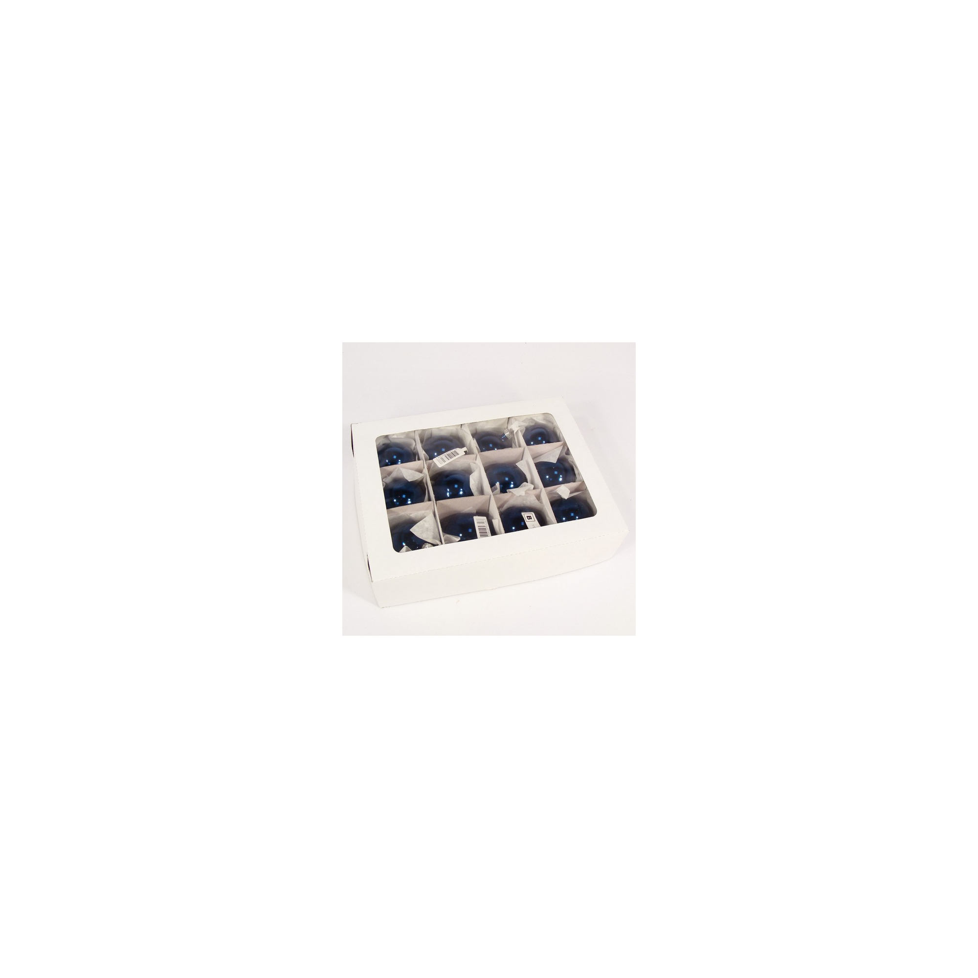 Üveggömb aranymintával D5-7cm s/12 v.kék