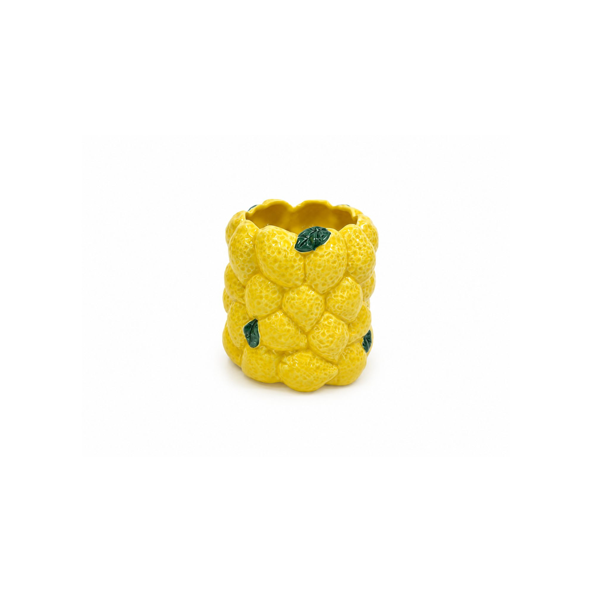 Váza kerámia citrom 11.2*11*11.5cm sárga