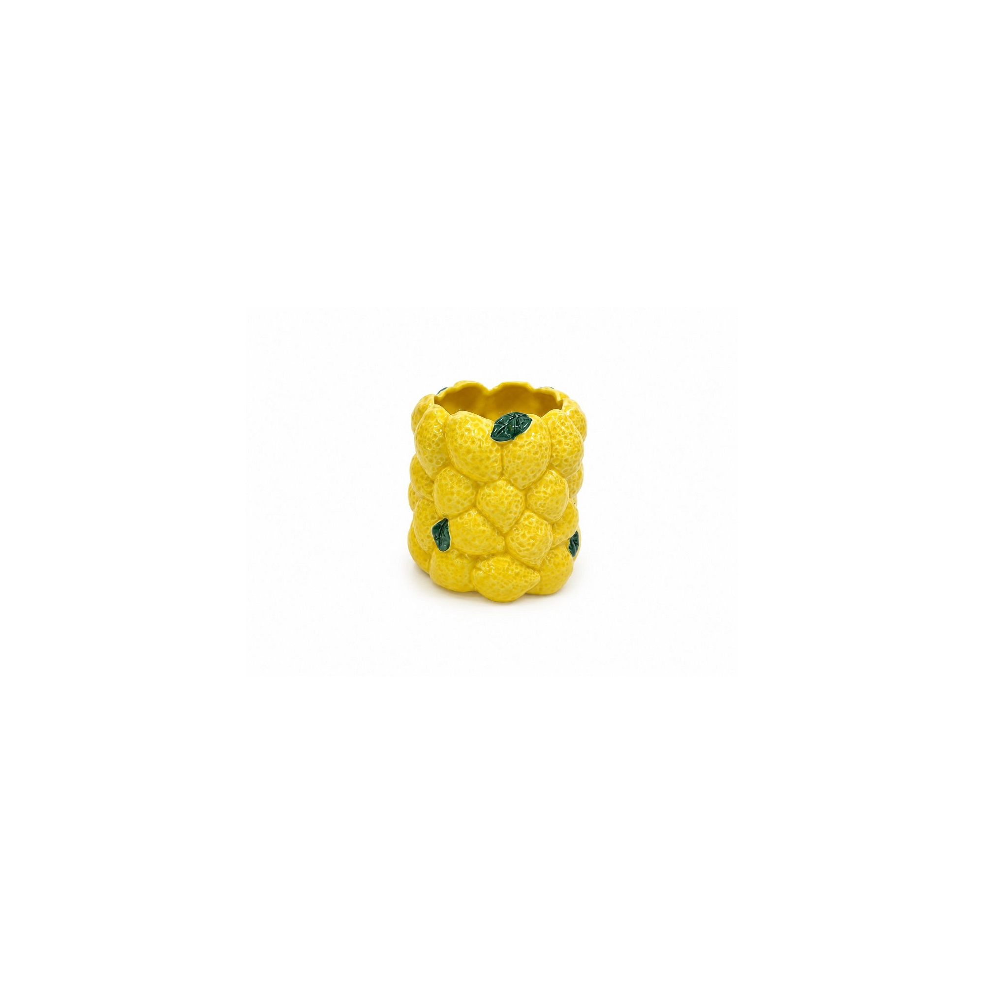 Váza kerámia citrom 14*14.3*15.4cm sárga