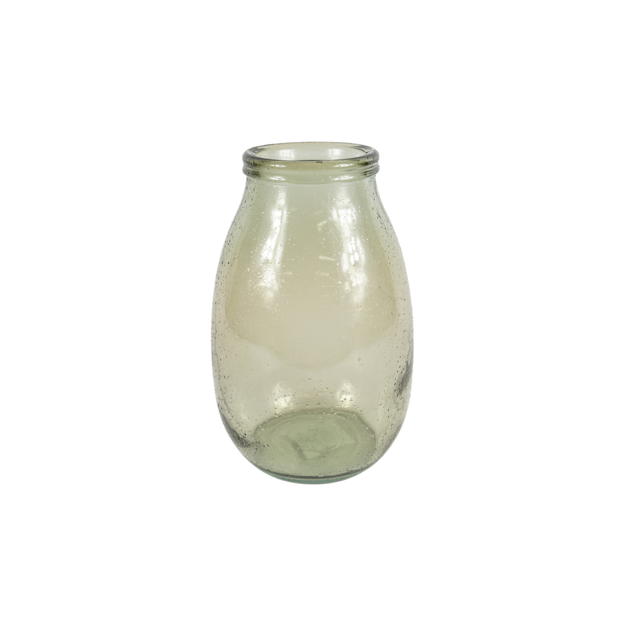 Váza üveg 28cm bézs
