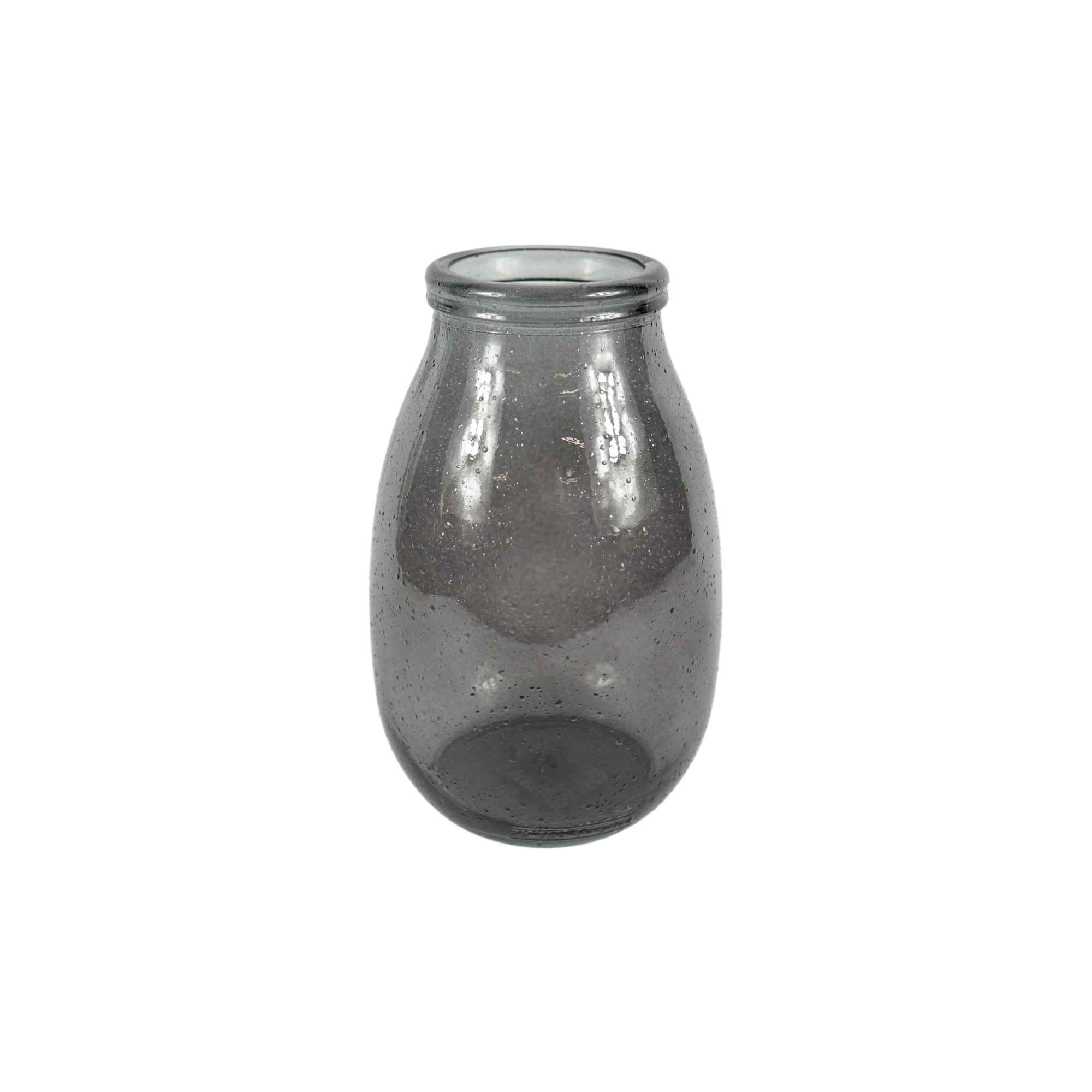 Váza üveg 28cm szürke