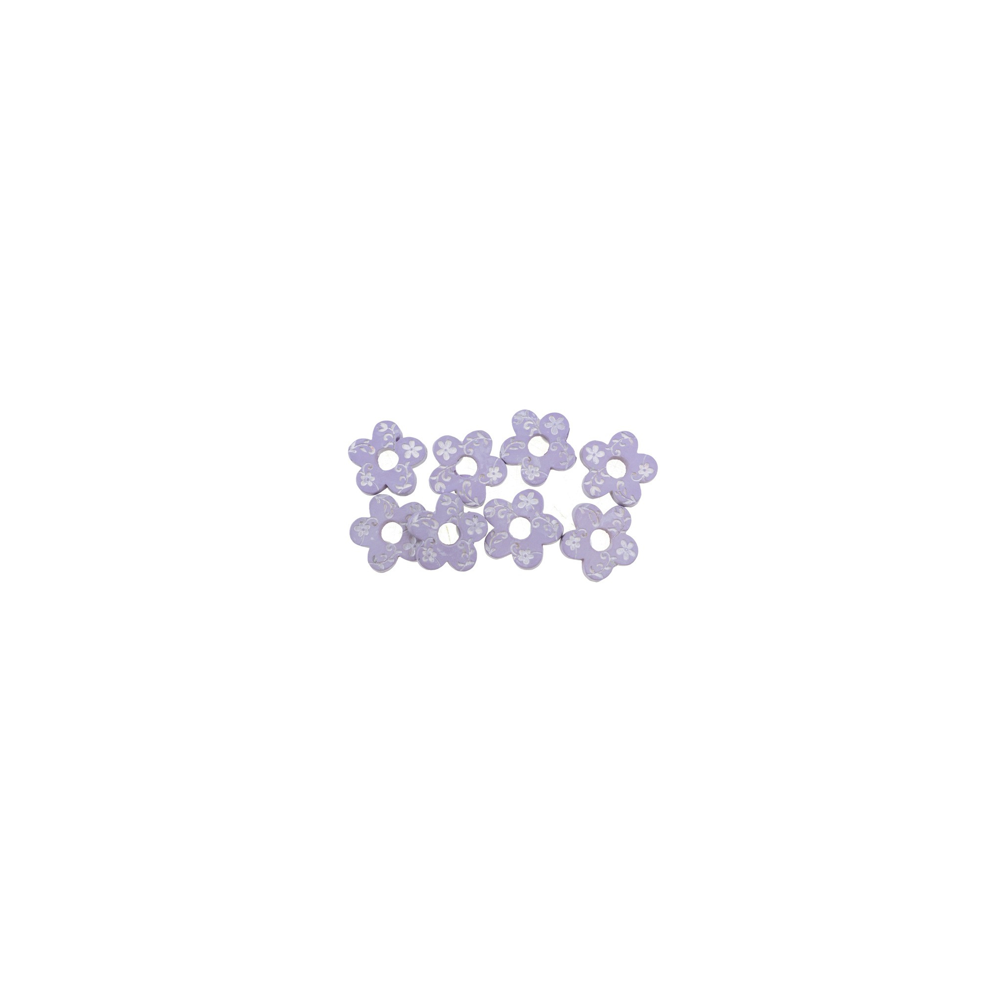 Virág poly 2,7cm s/8 lila