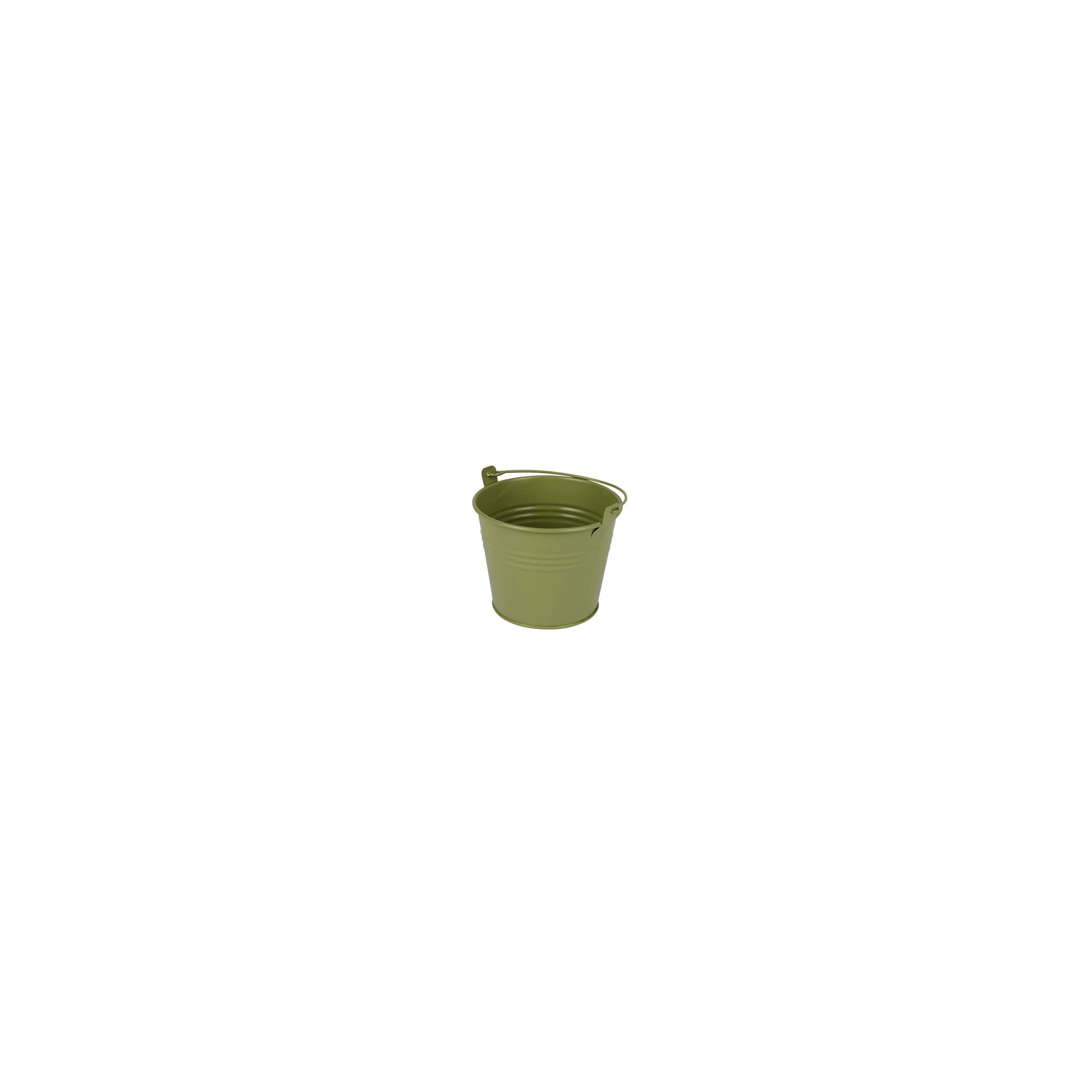Vödör cink ?10,3xH8,5cm matt zöld