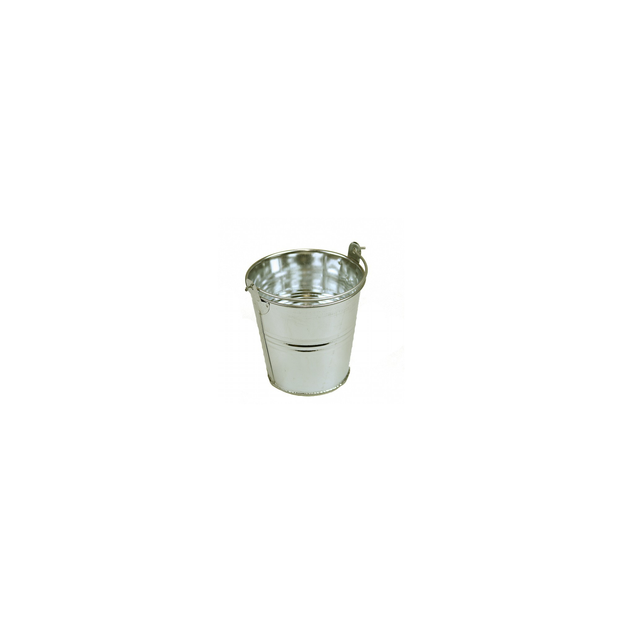Vödör fém 10,5*10,5cm ezüst