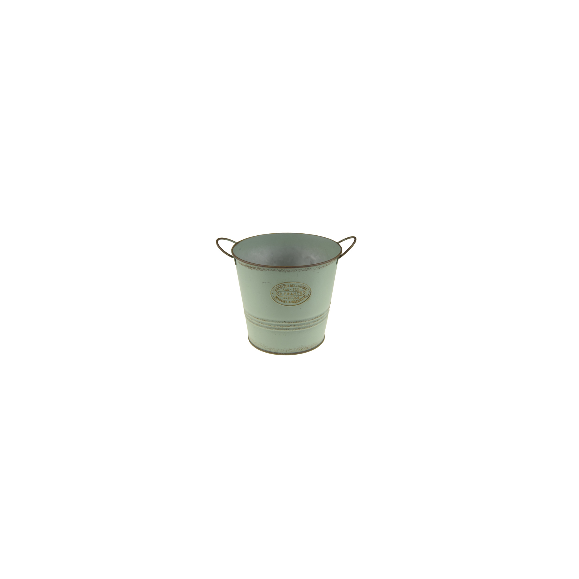 Vödör fém 16*13cm zöld