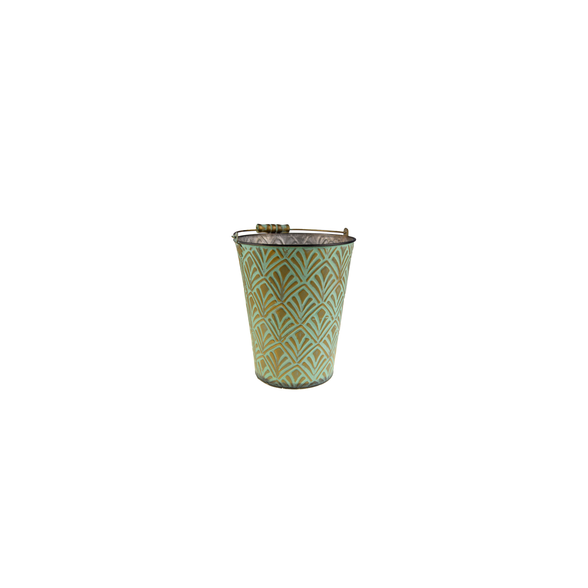 Vödör fém 19*22.5/33cm zöld