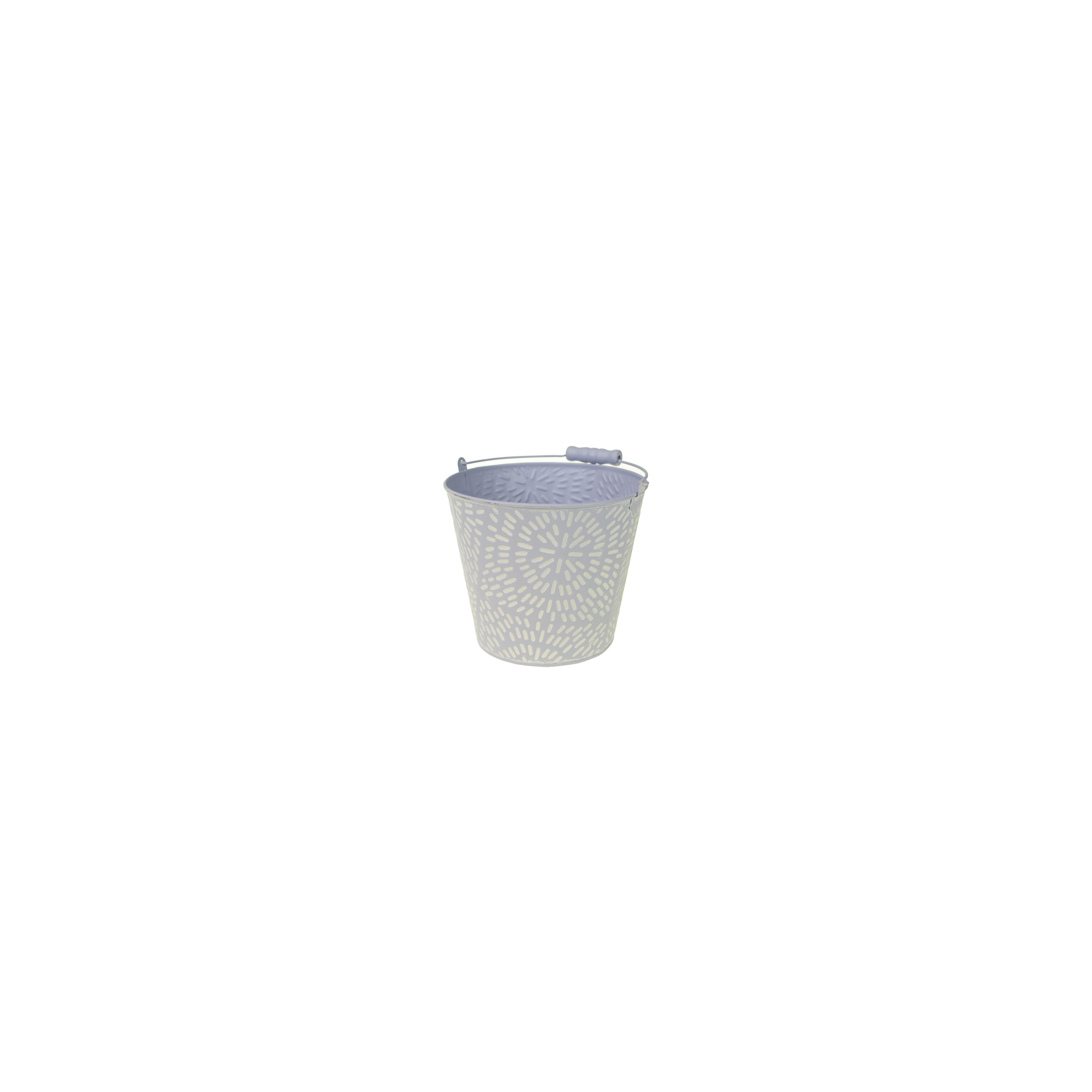 Vödör fém D19 H16/27cm mandala mintás lila