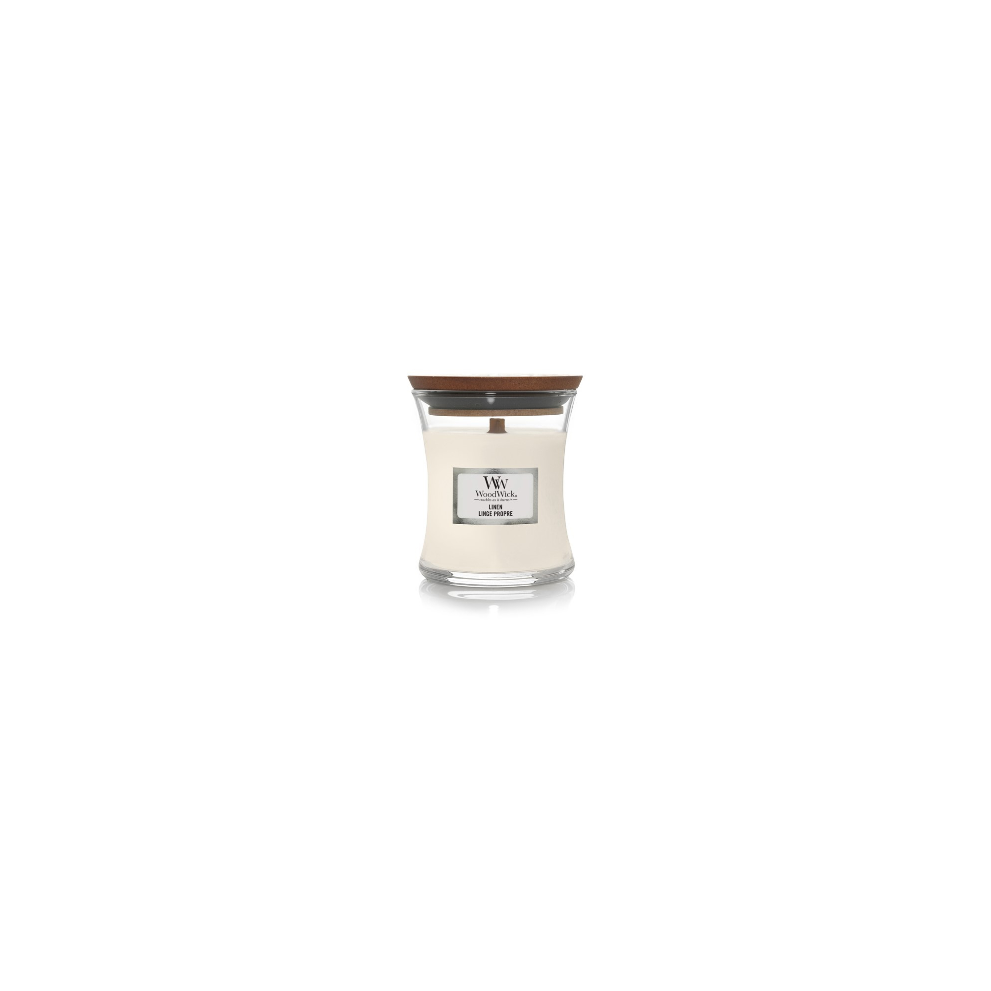 WoodWick illatgyertya kis üveges 85g Linen