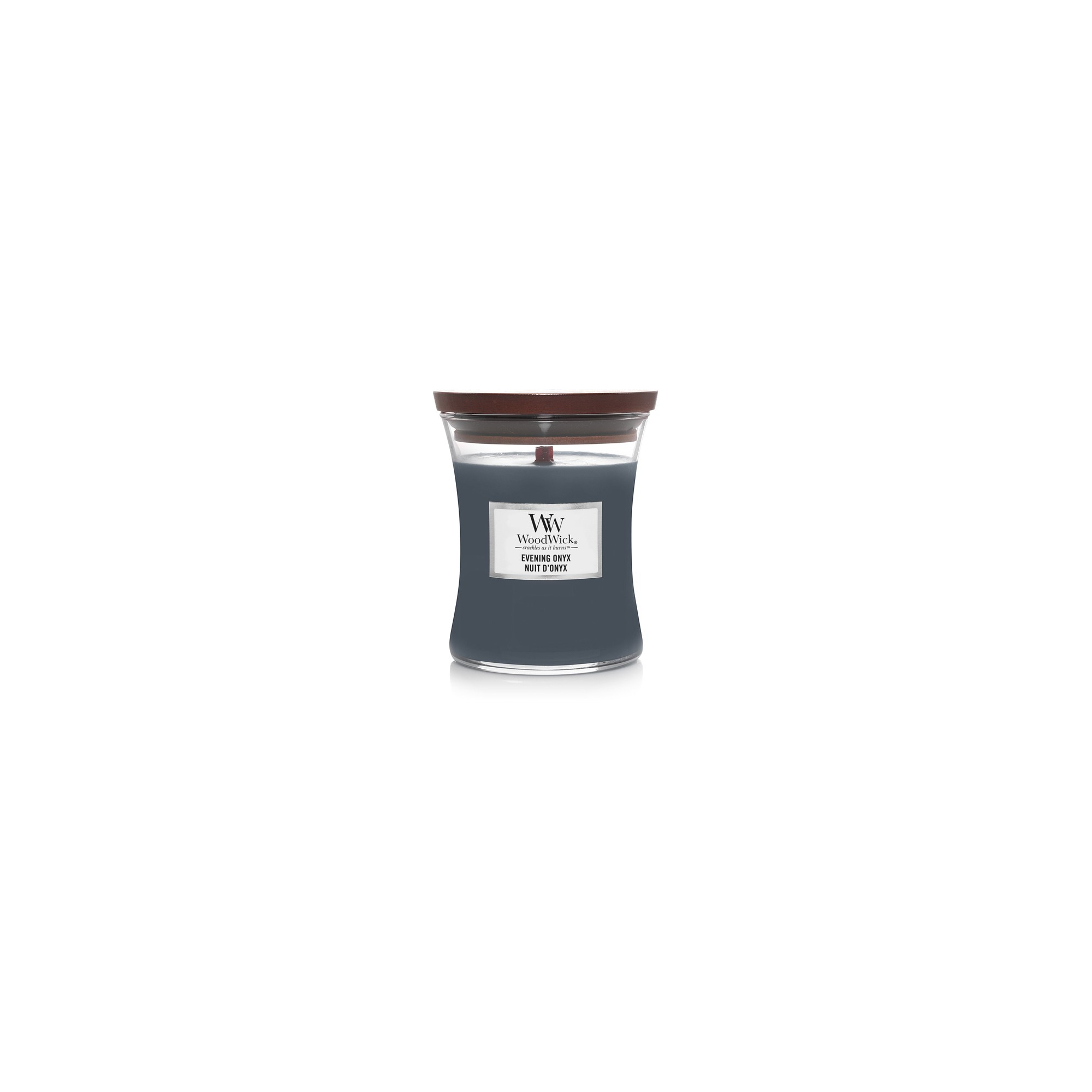 WoodWick illatgyertya közepes üveges 275g  Evening Onyx